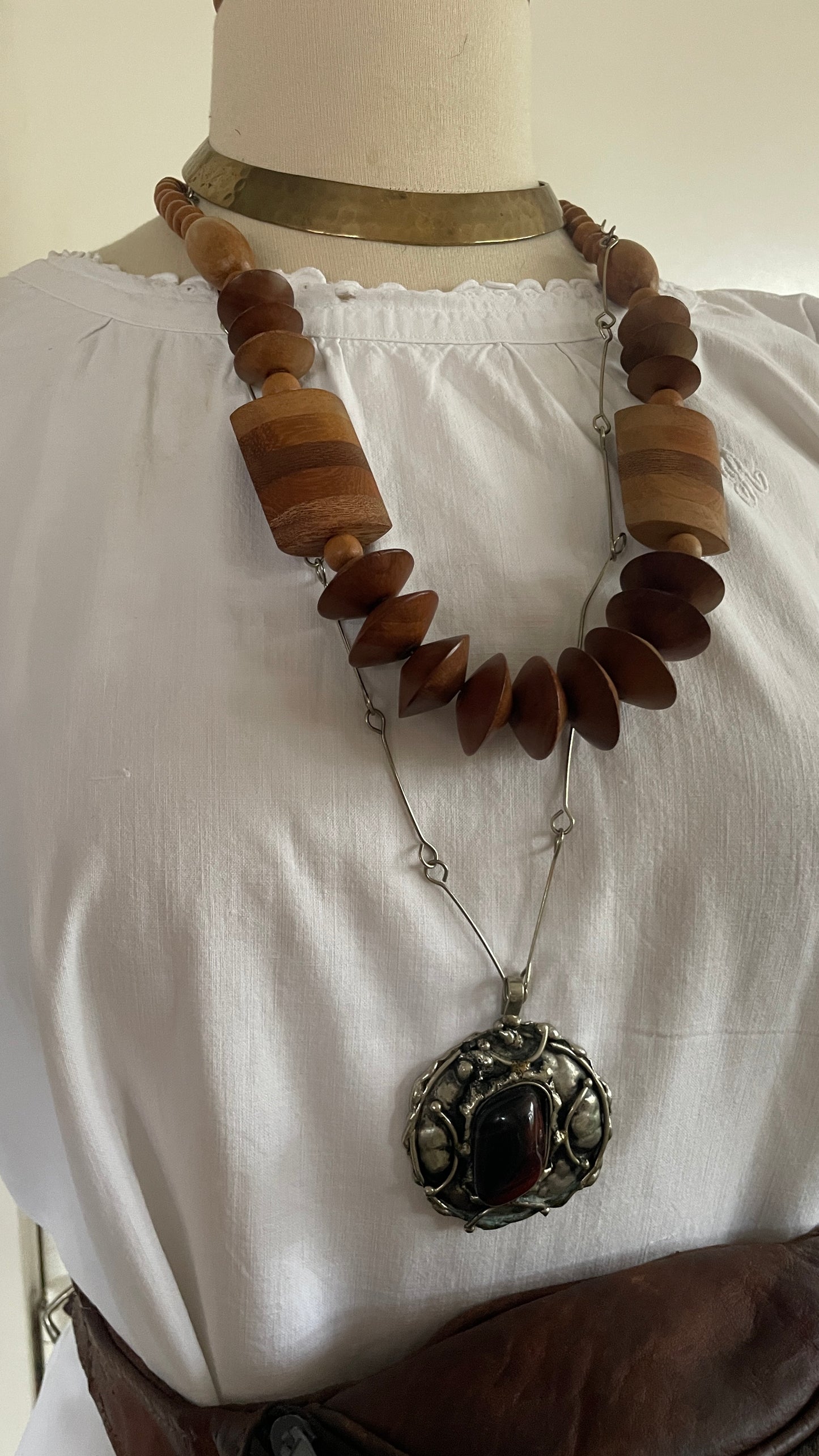 Wood Beaded Necklace