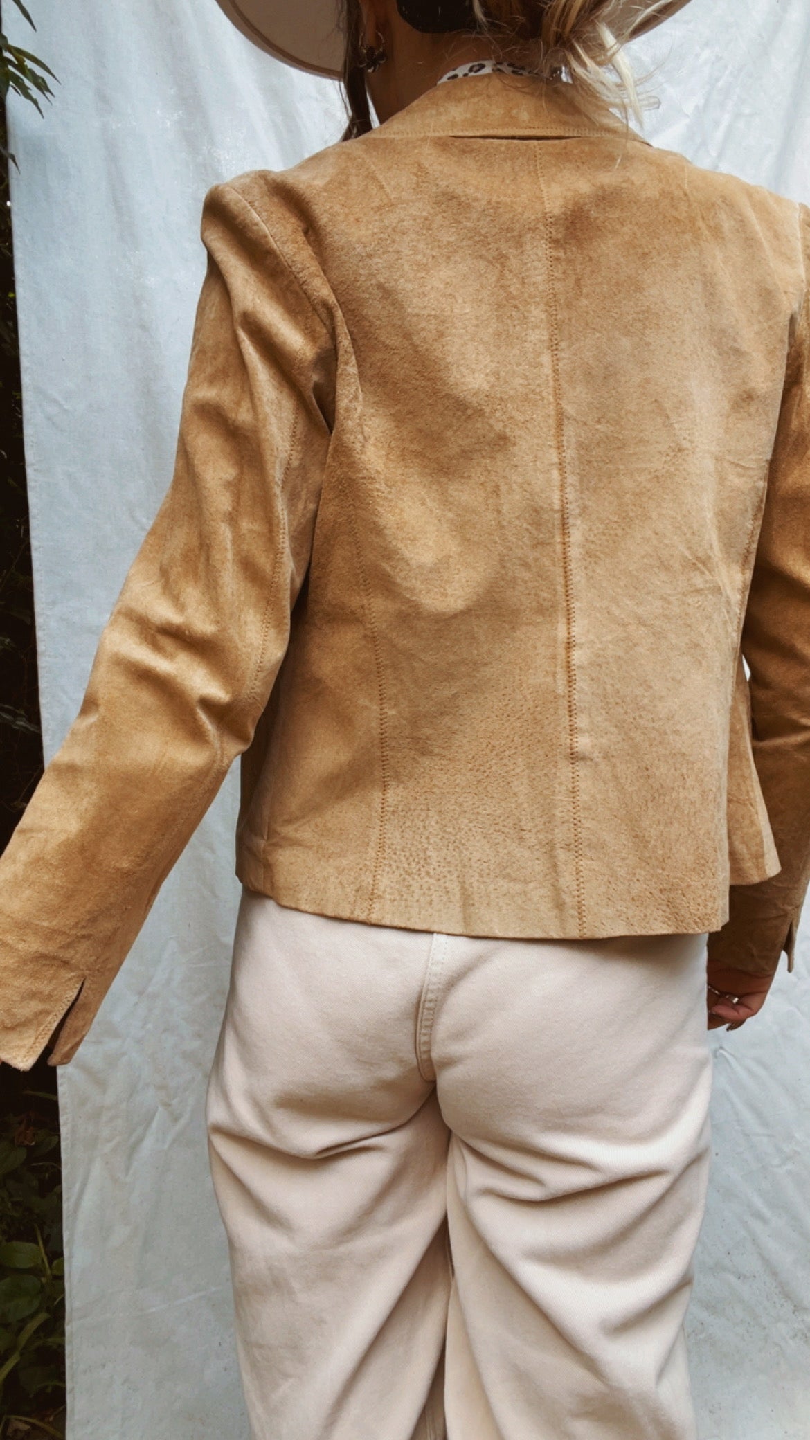 Suede Leather Blazer