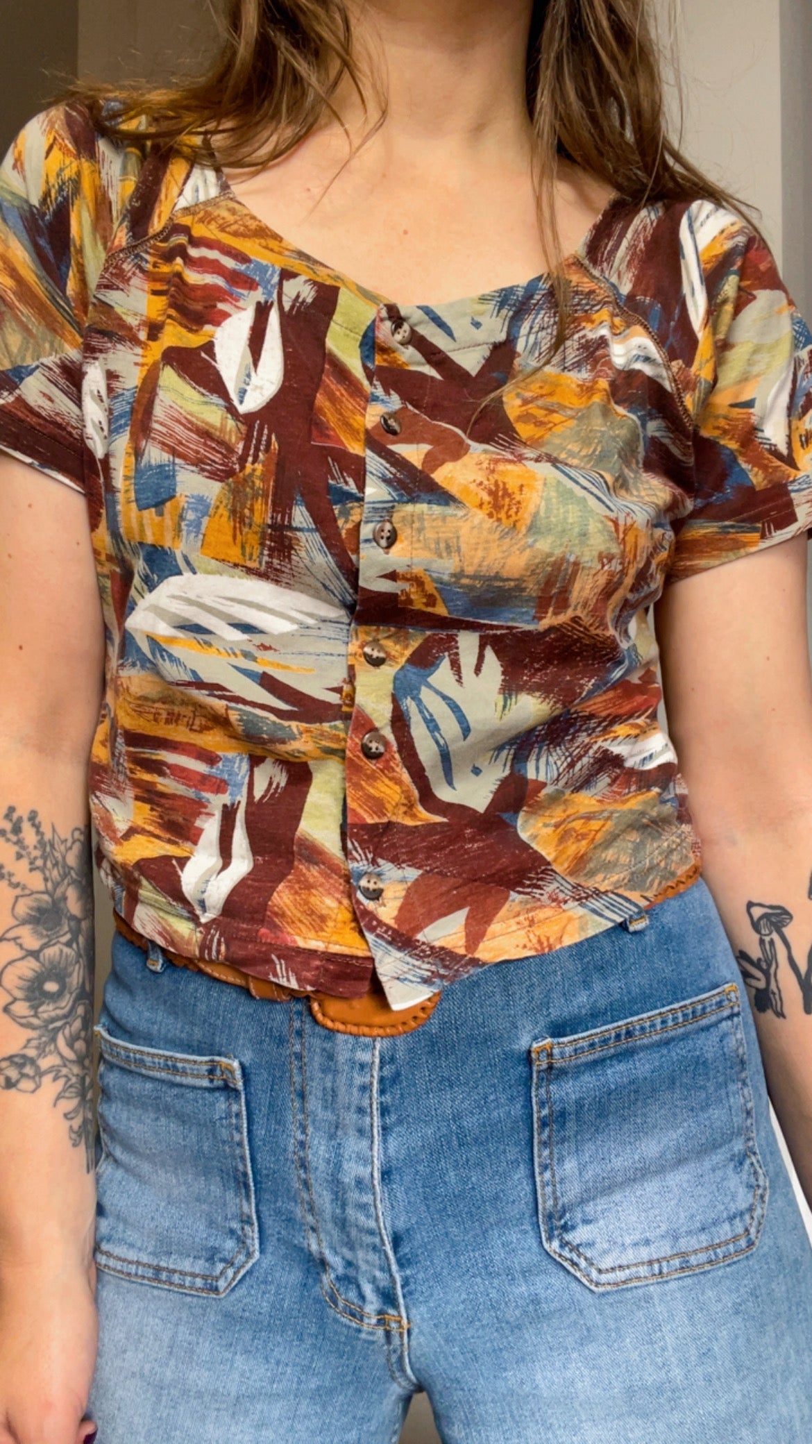 Printed 90s Top