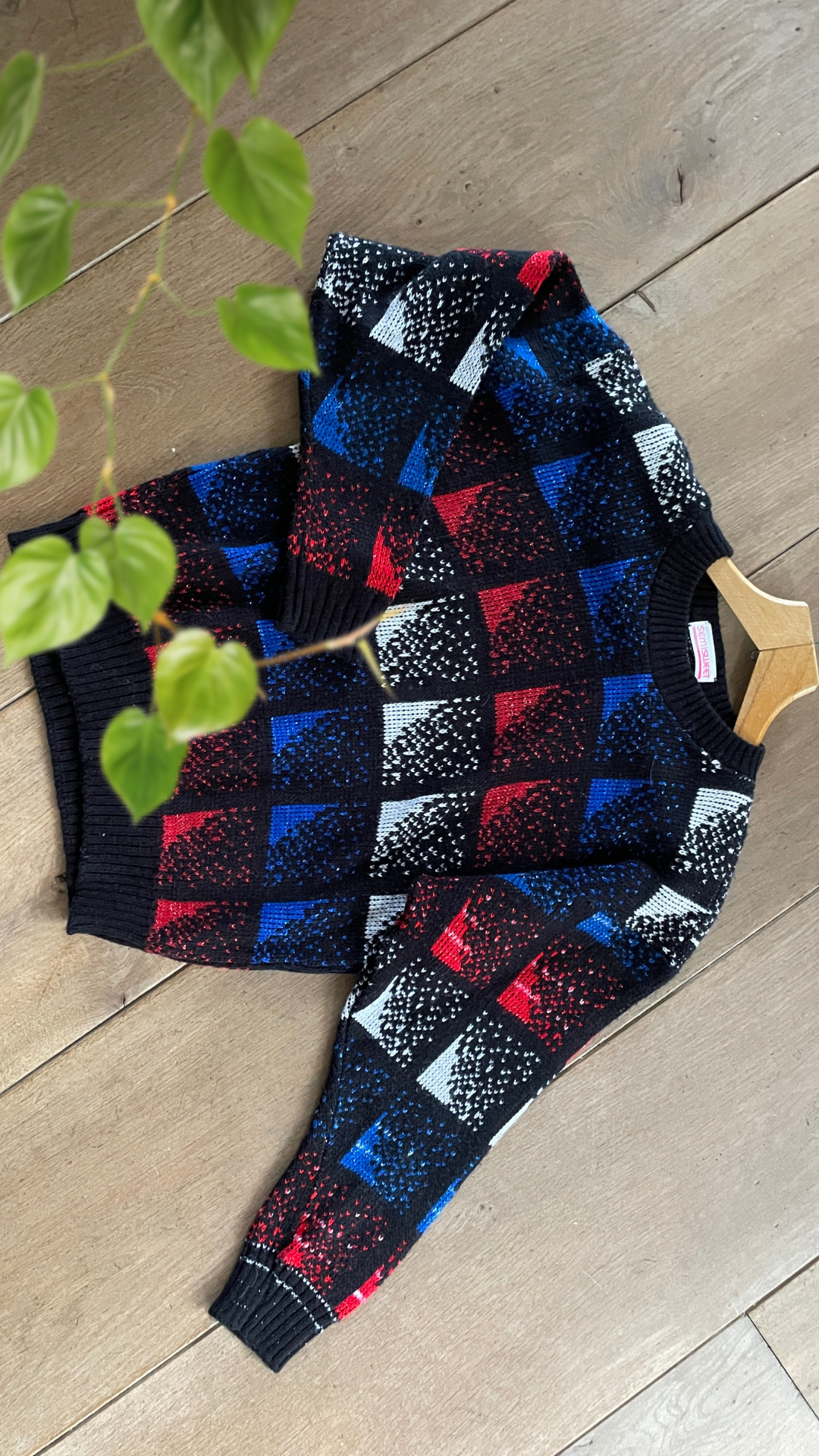 80s Geometric Jumper