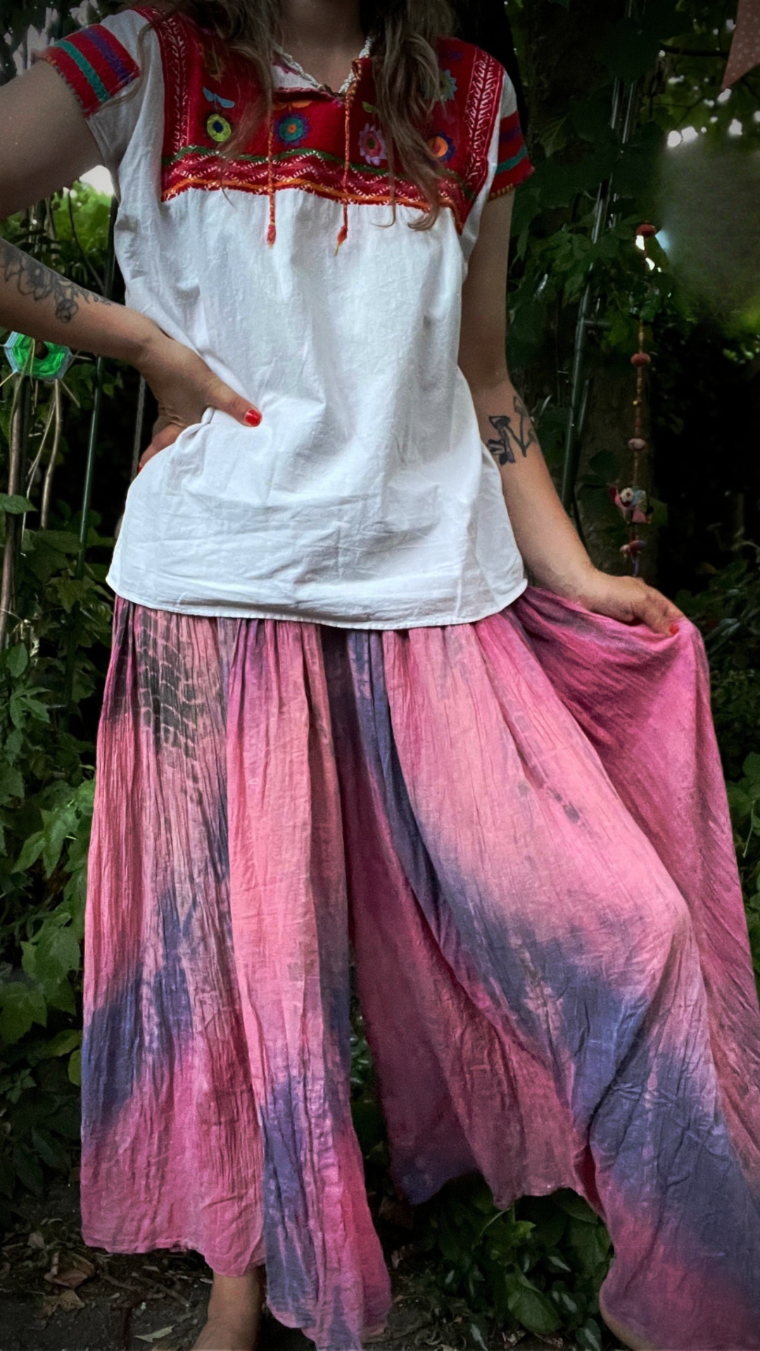 Wide Leg Tie Dye Trousers