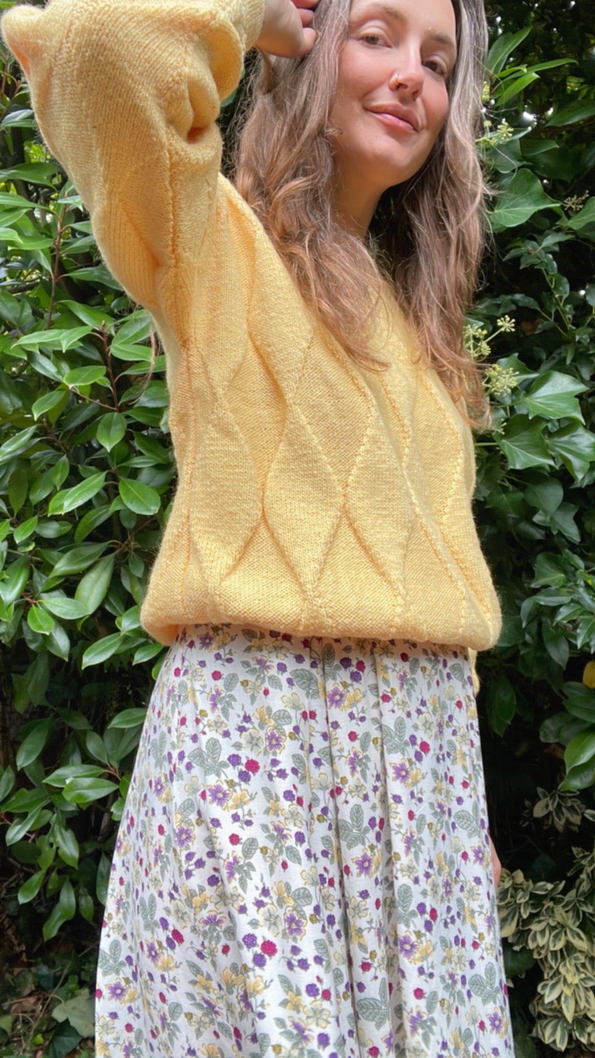 Hand Knitted Diamond Jumper