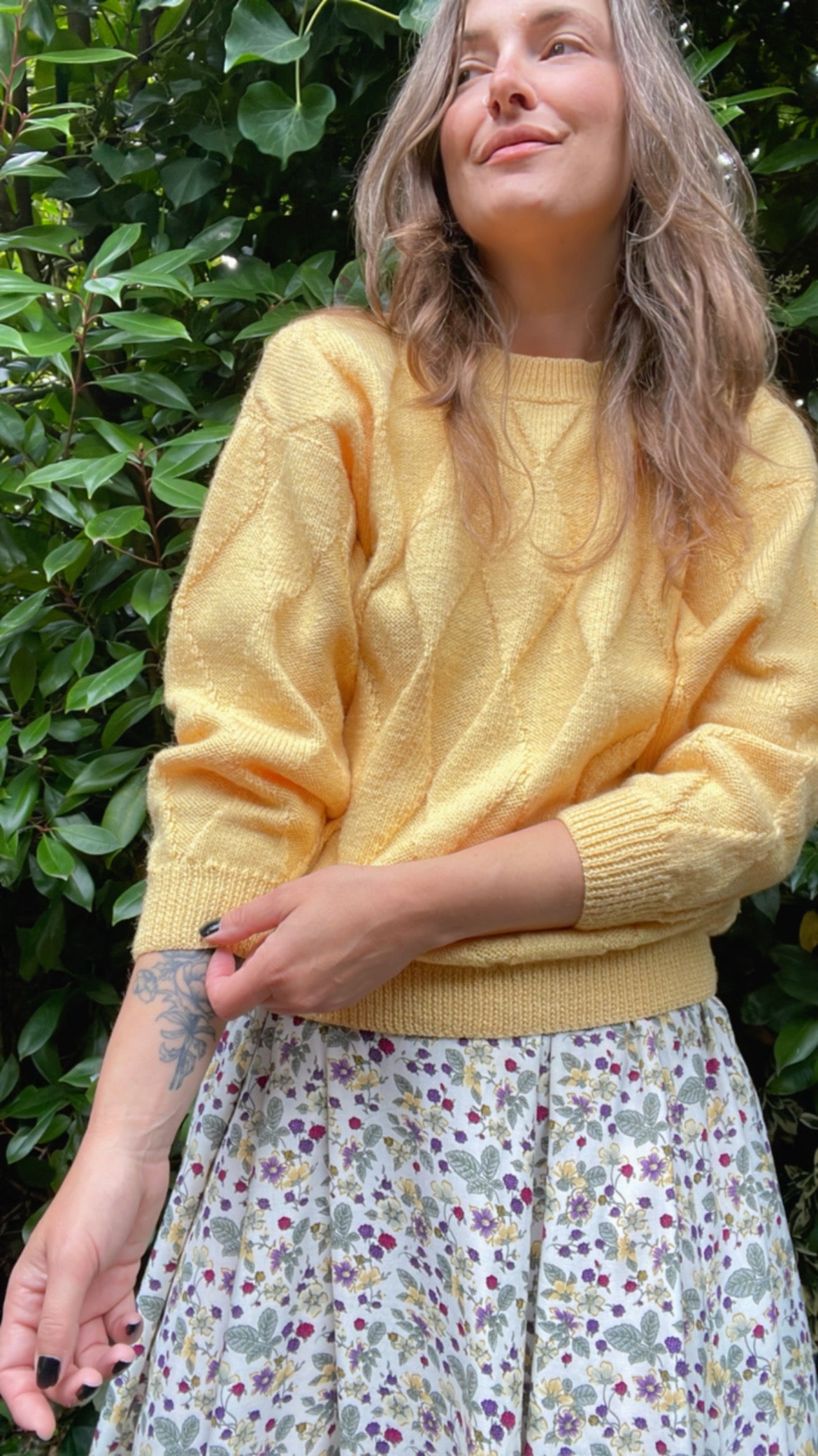 Hand Knitted Diamond Jumper