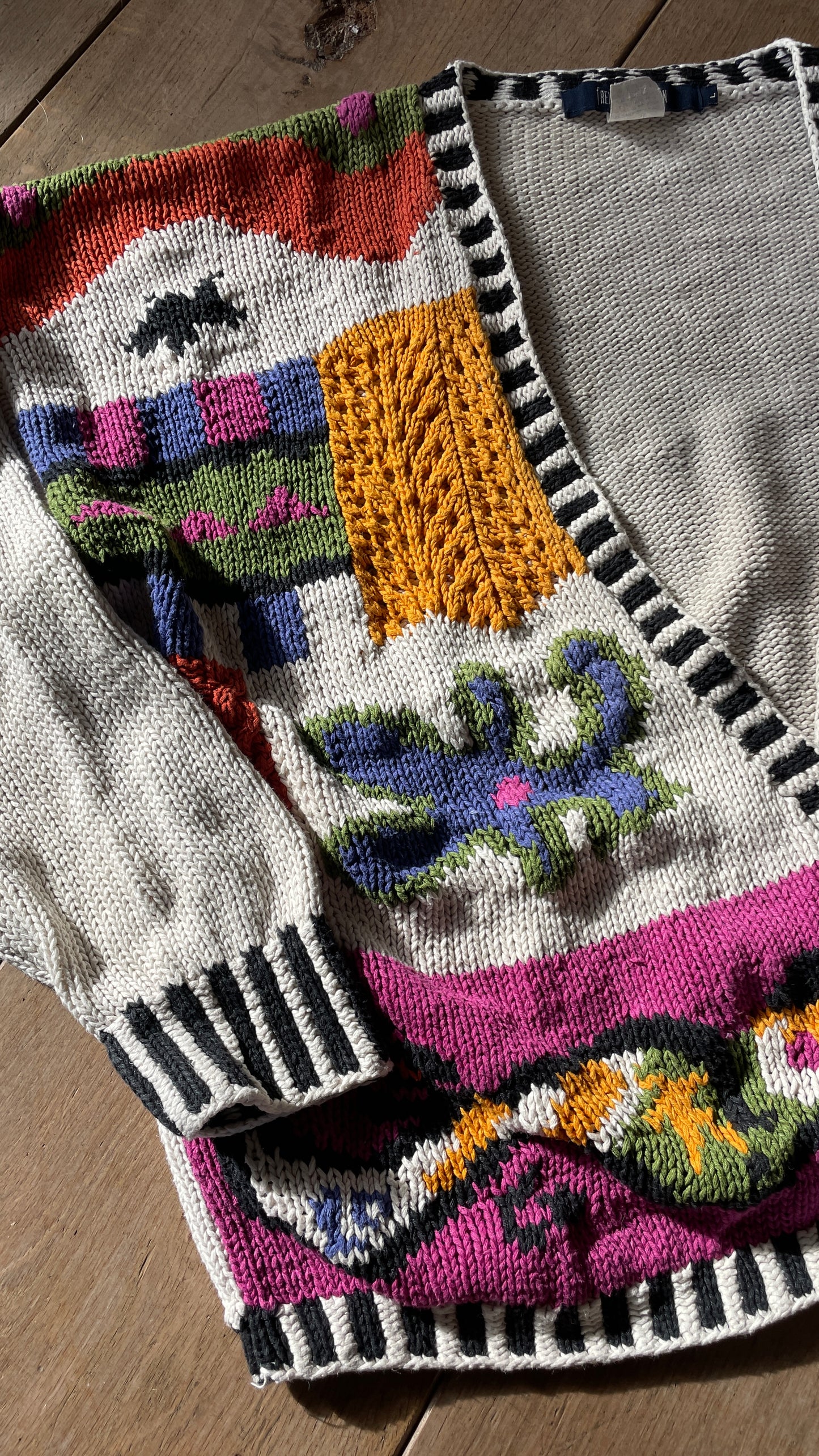 90s Colorful Cardigan