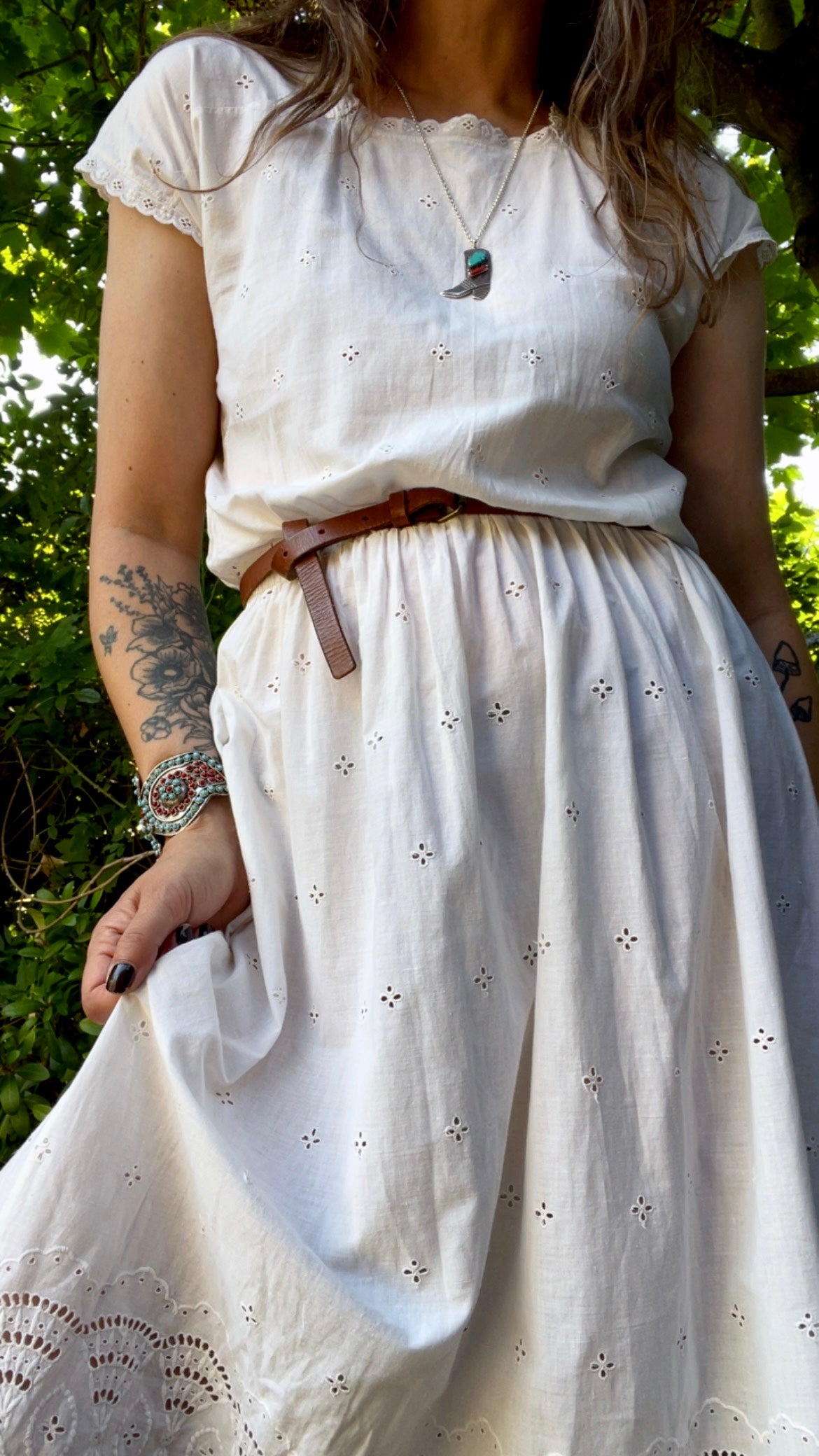 70s Broderie Anglaise Dress