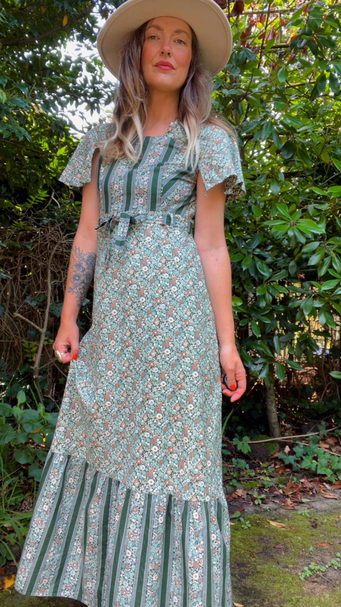 70s Floral Maxi Dress