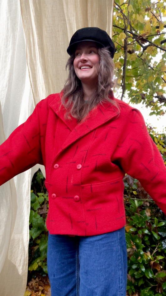 80s Red Coat