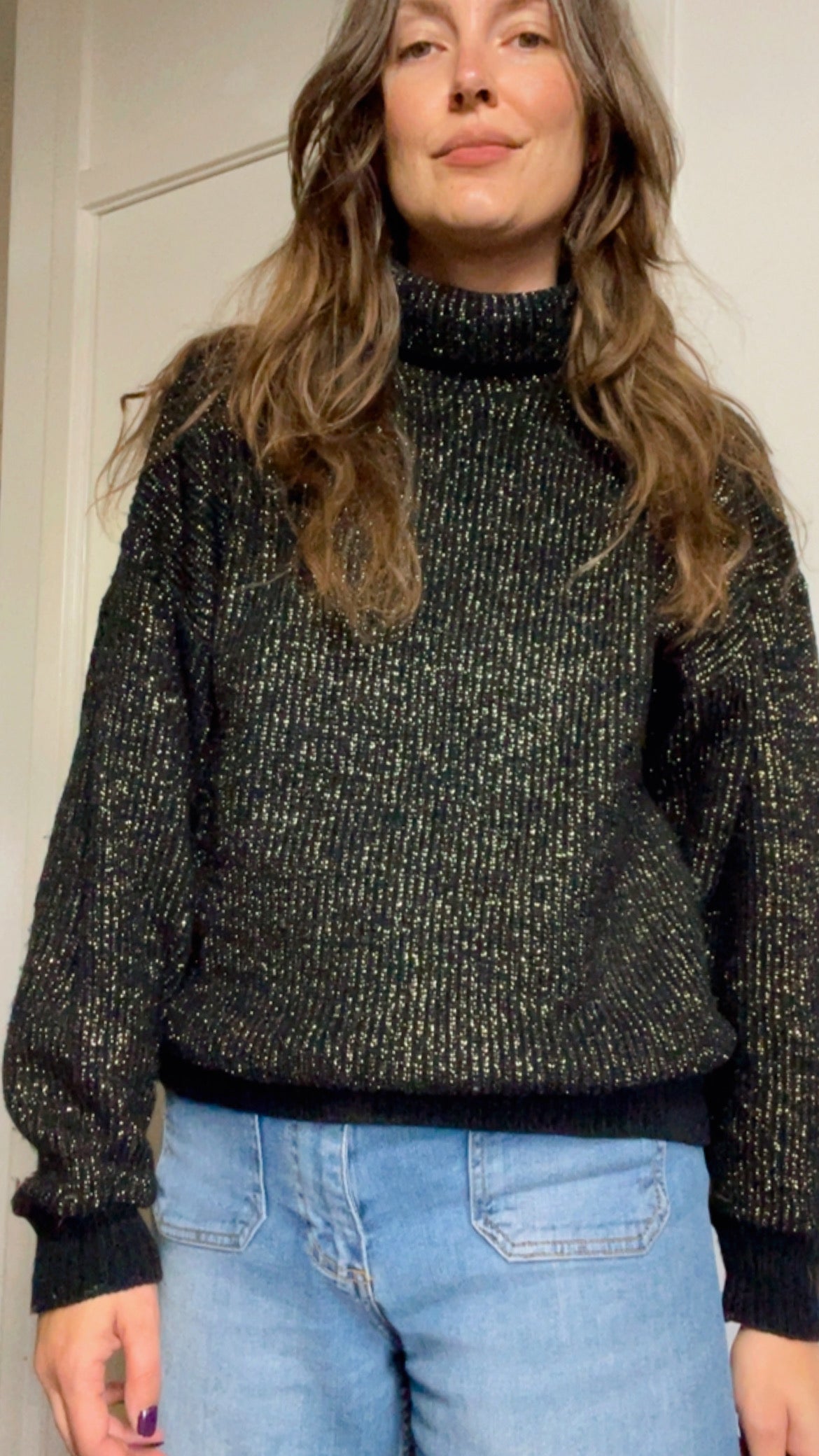 Lurex Turtleneck Jumper