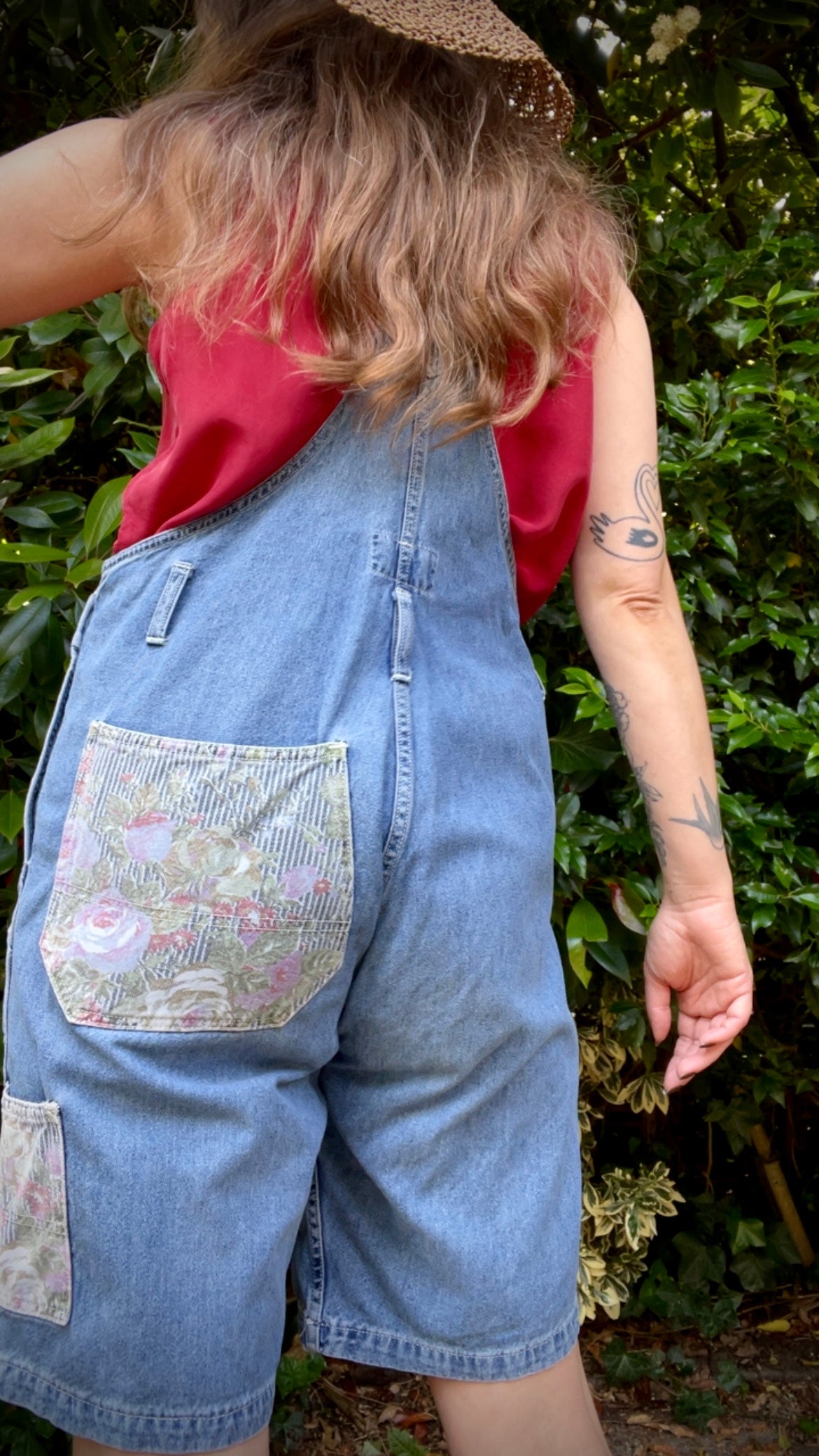 90s Denim Short Dungarees