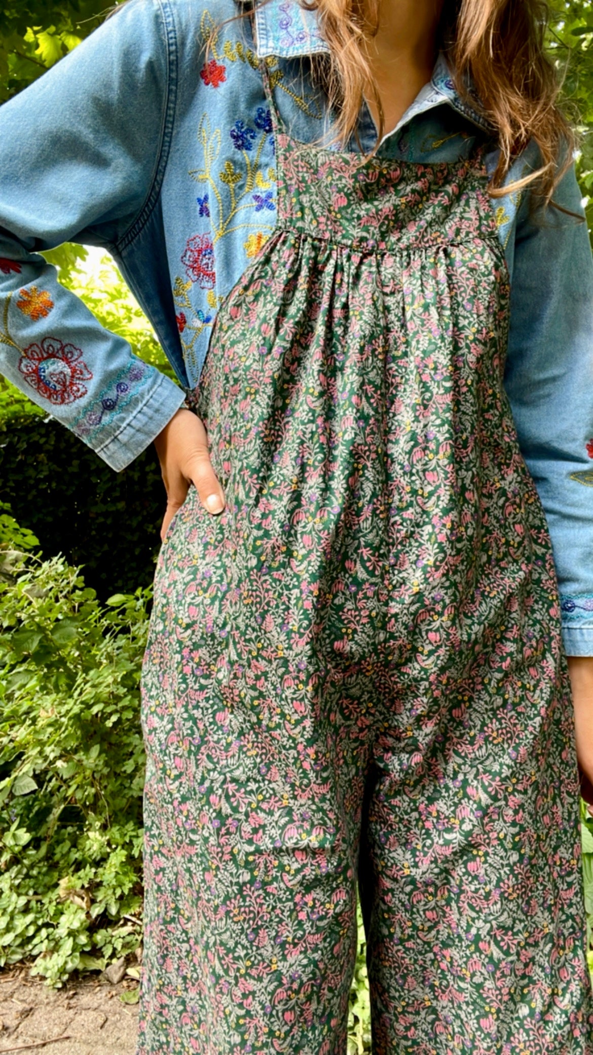 Floral Boho Dungarees