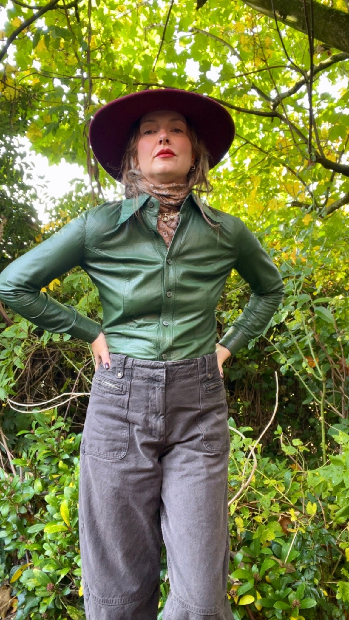 70s Leather Overshirt