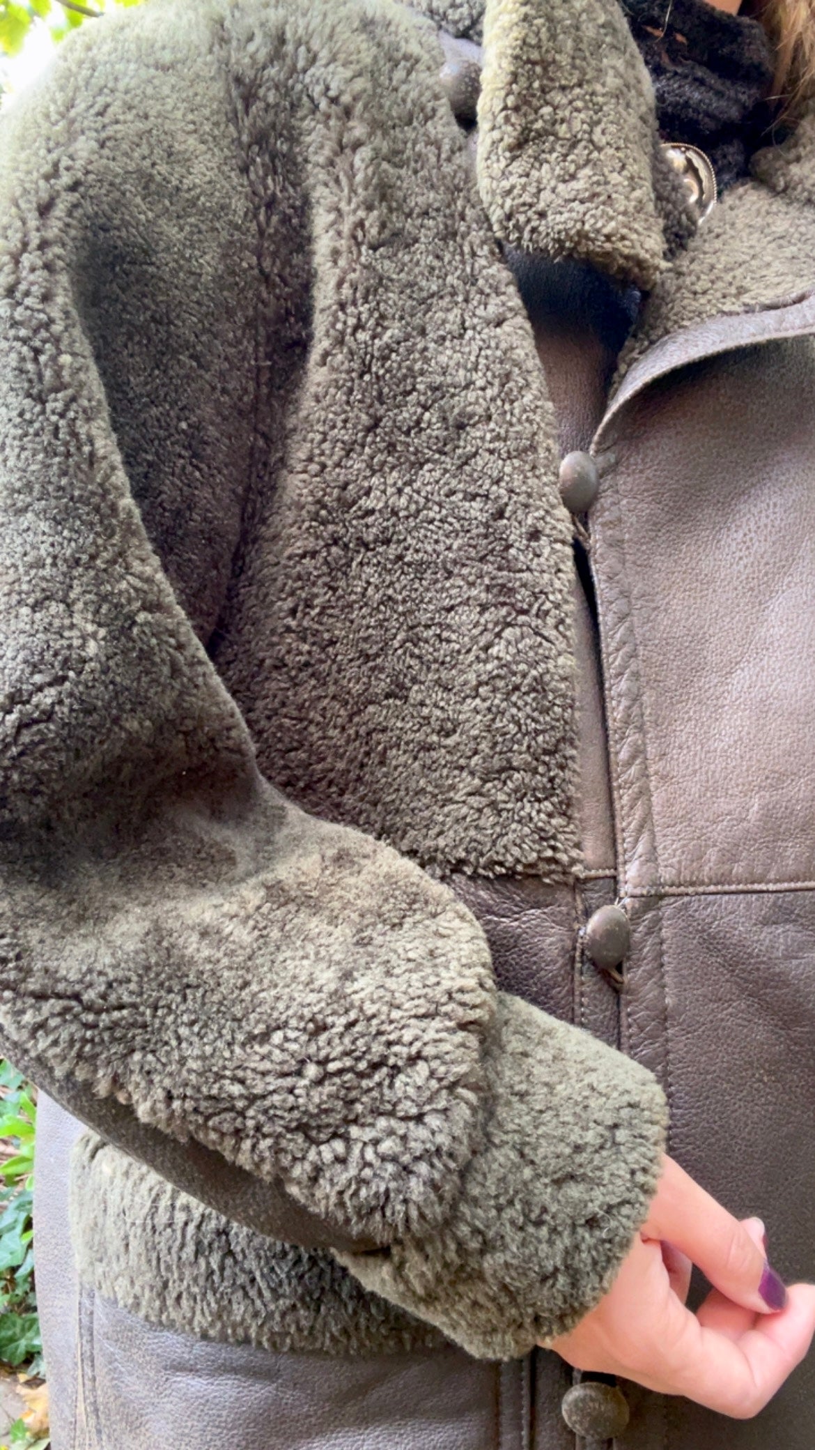 Shearling and Leather Coat