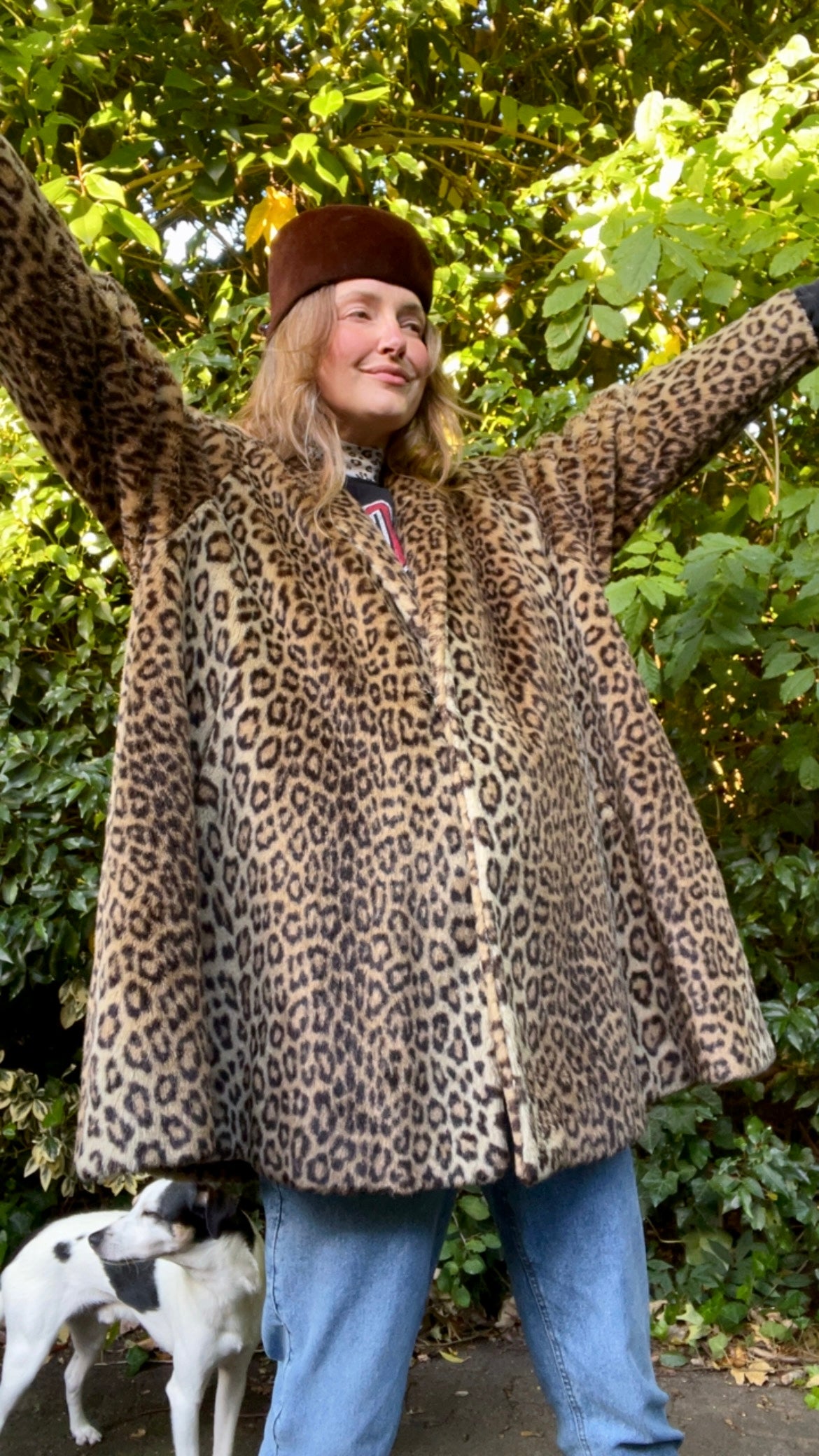 Faux Leopard Coat