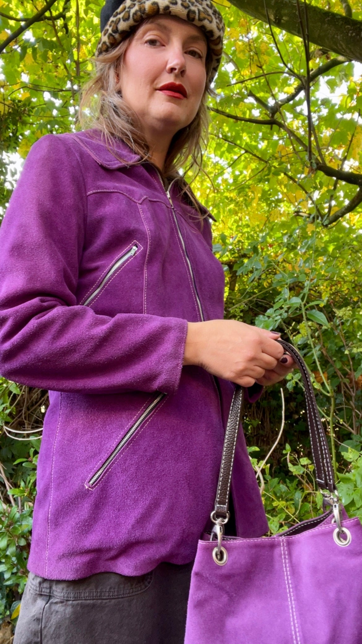 Purple Suede Bag