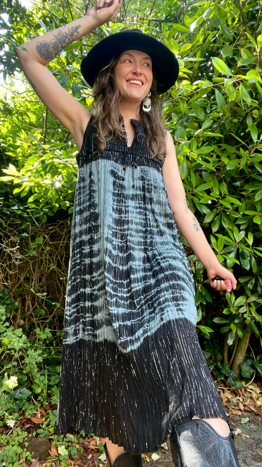Gauze & Lurex Boho Dress