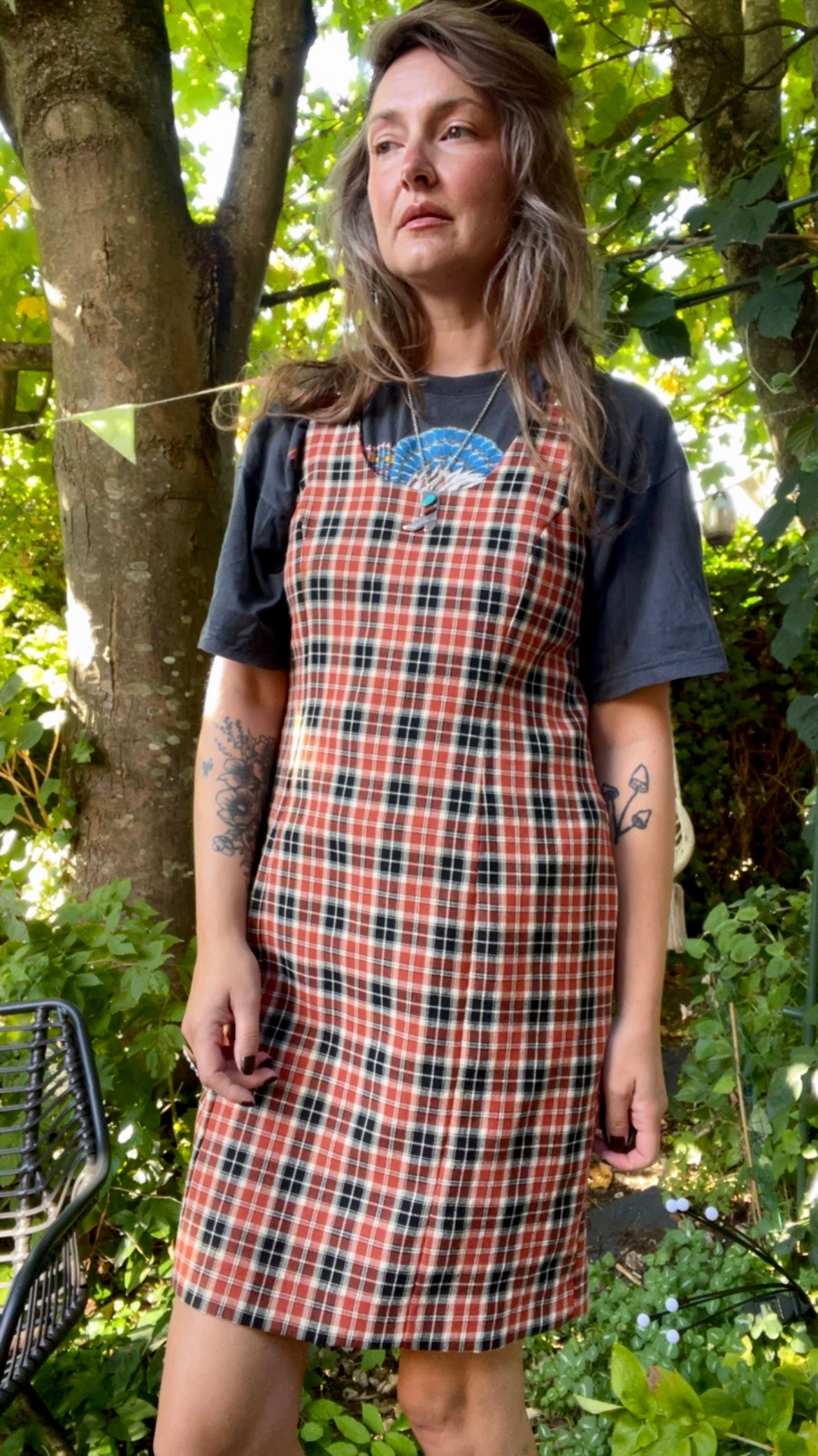Pinny Check Dress