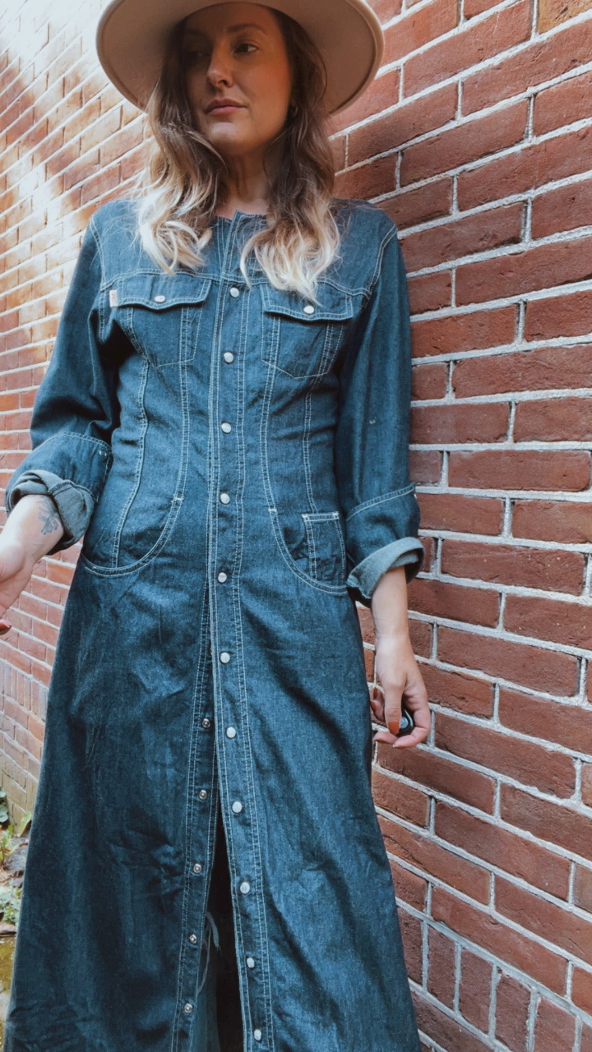 Reworked • Denim Maxi Dress