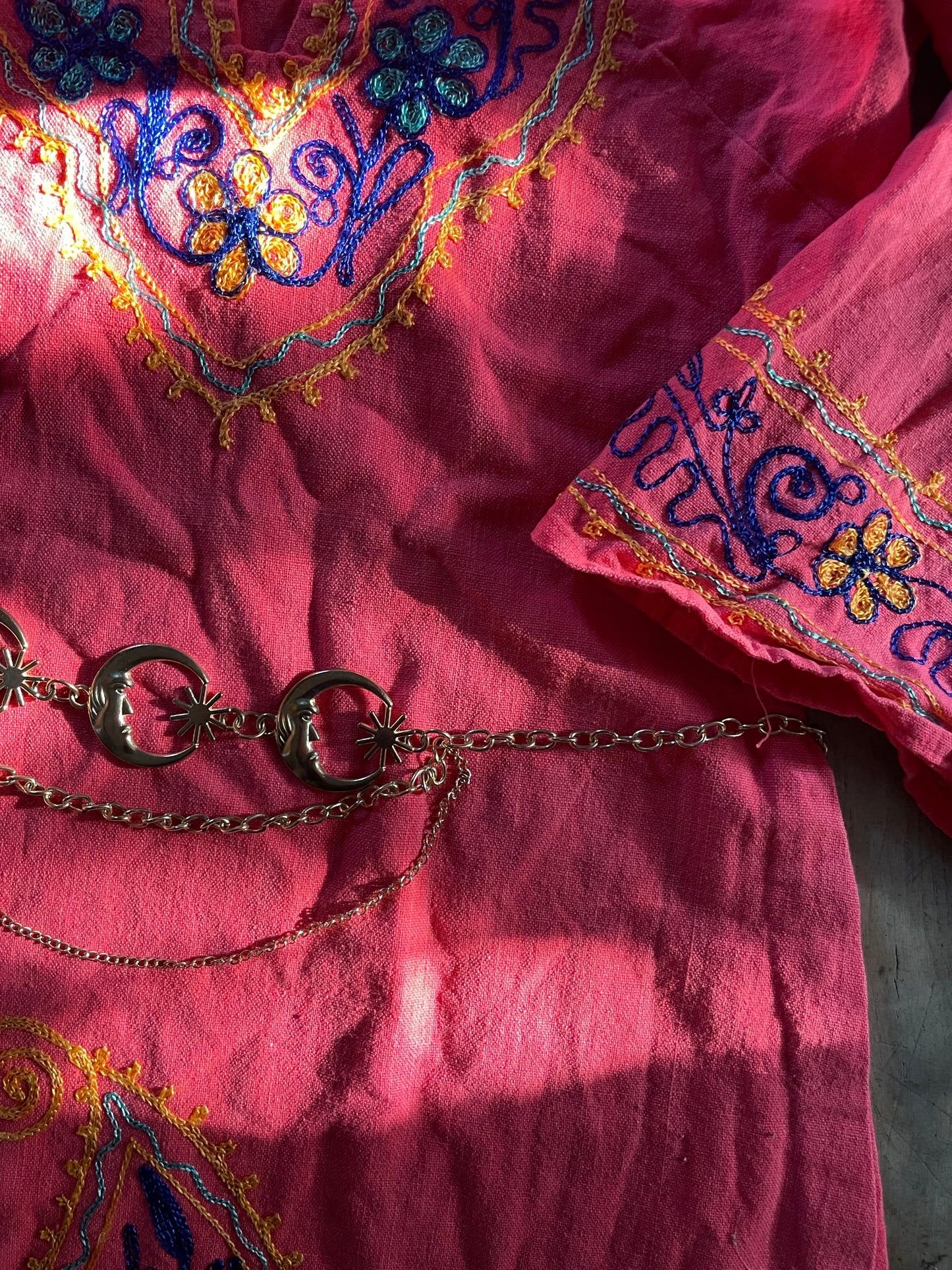 Petite 70s hippie dress