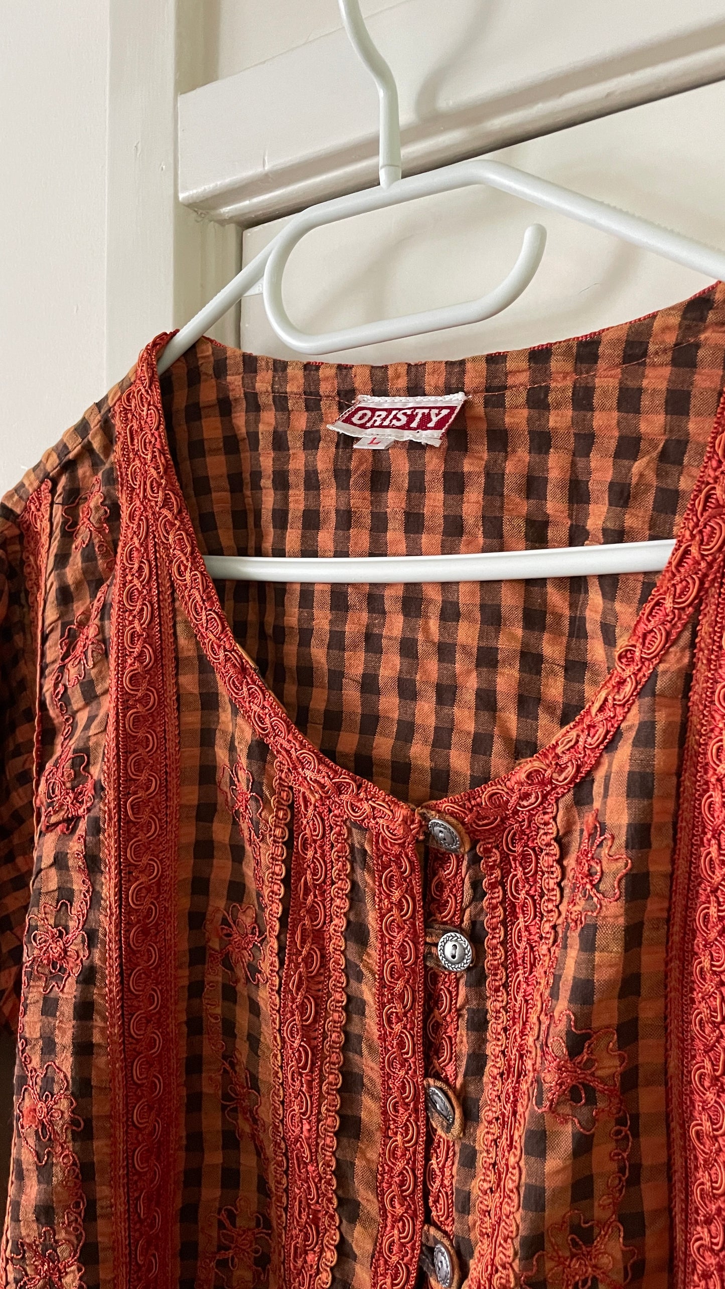 Gingham Boxy Top