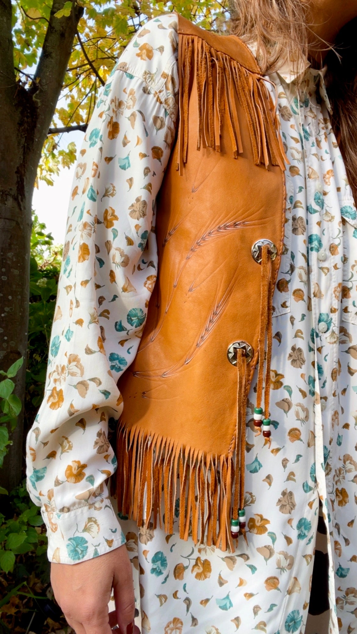 Leather Fringe Waistcoat