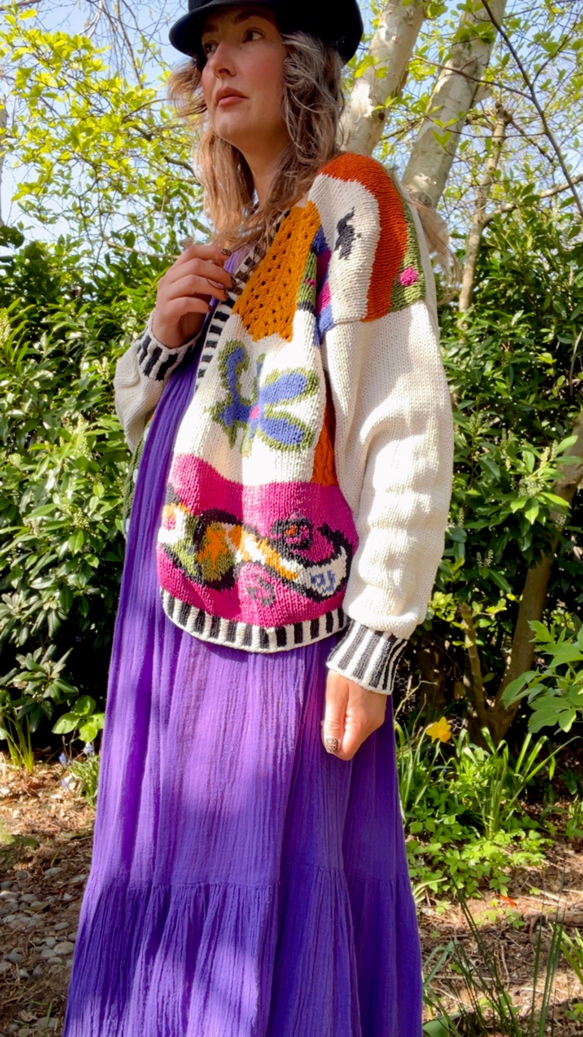 90s Colorful Cardigan