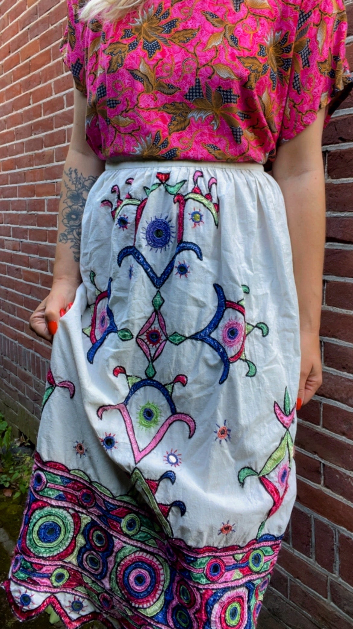 Mirror Embroidered Skirt