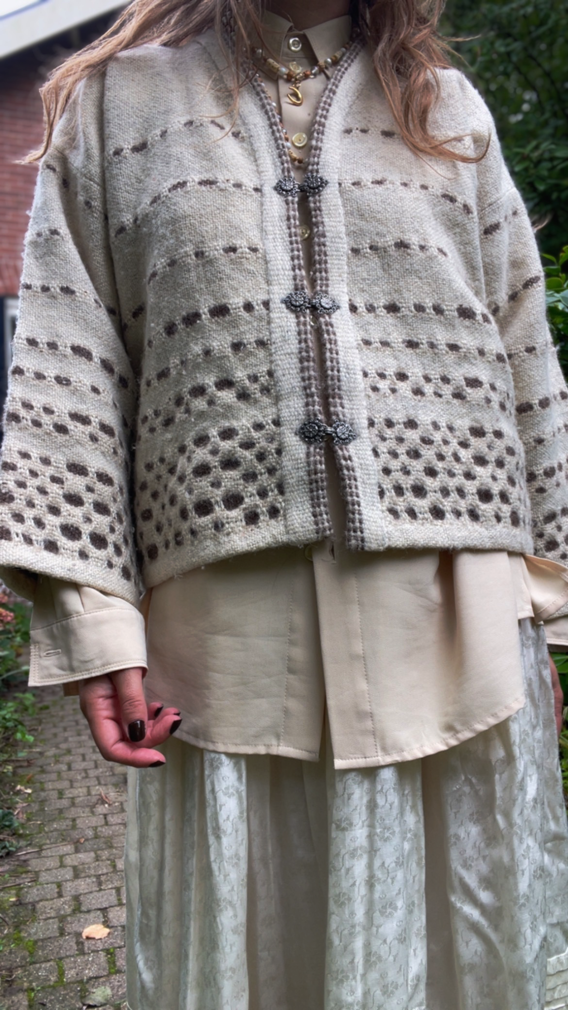 Neutral Wool Cardigan/ Jacket
