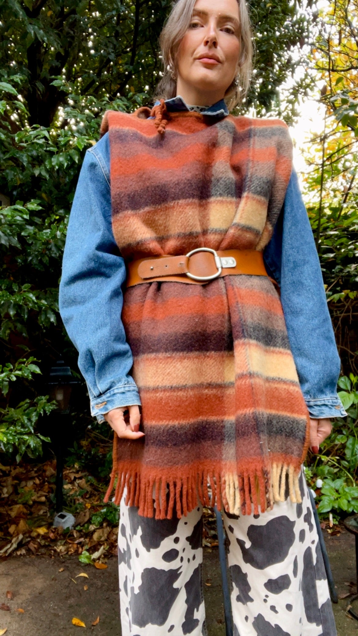 Woolen Blanket Poncho