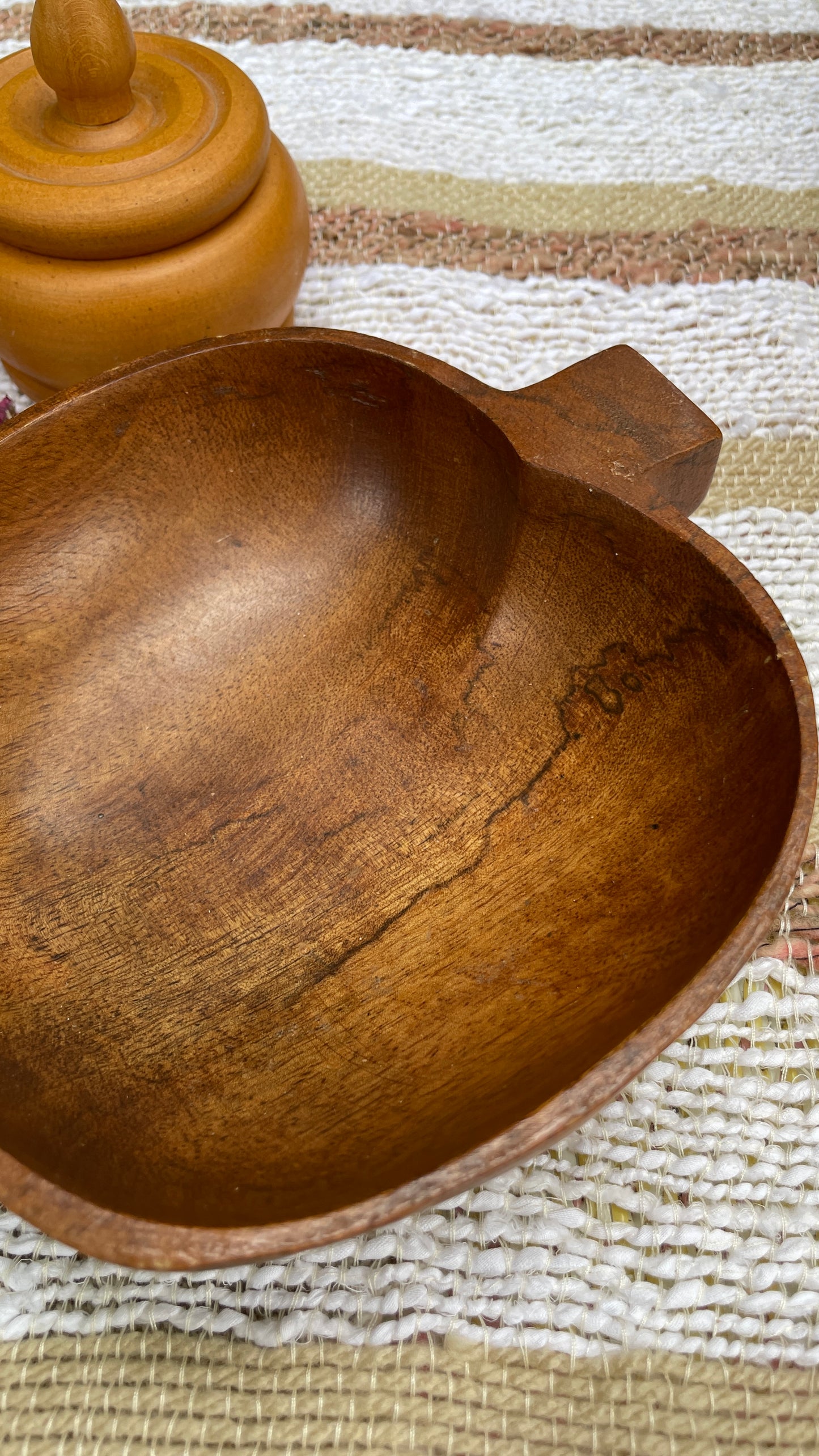 Wooden apple bowl