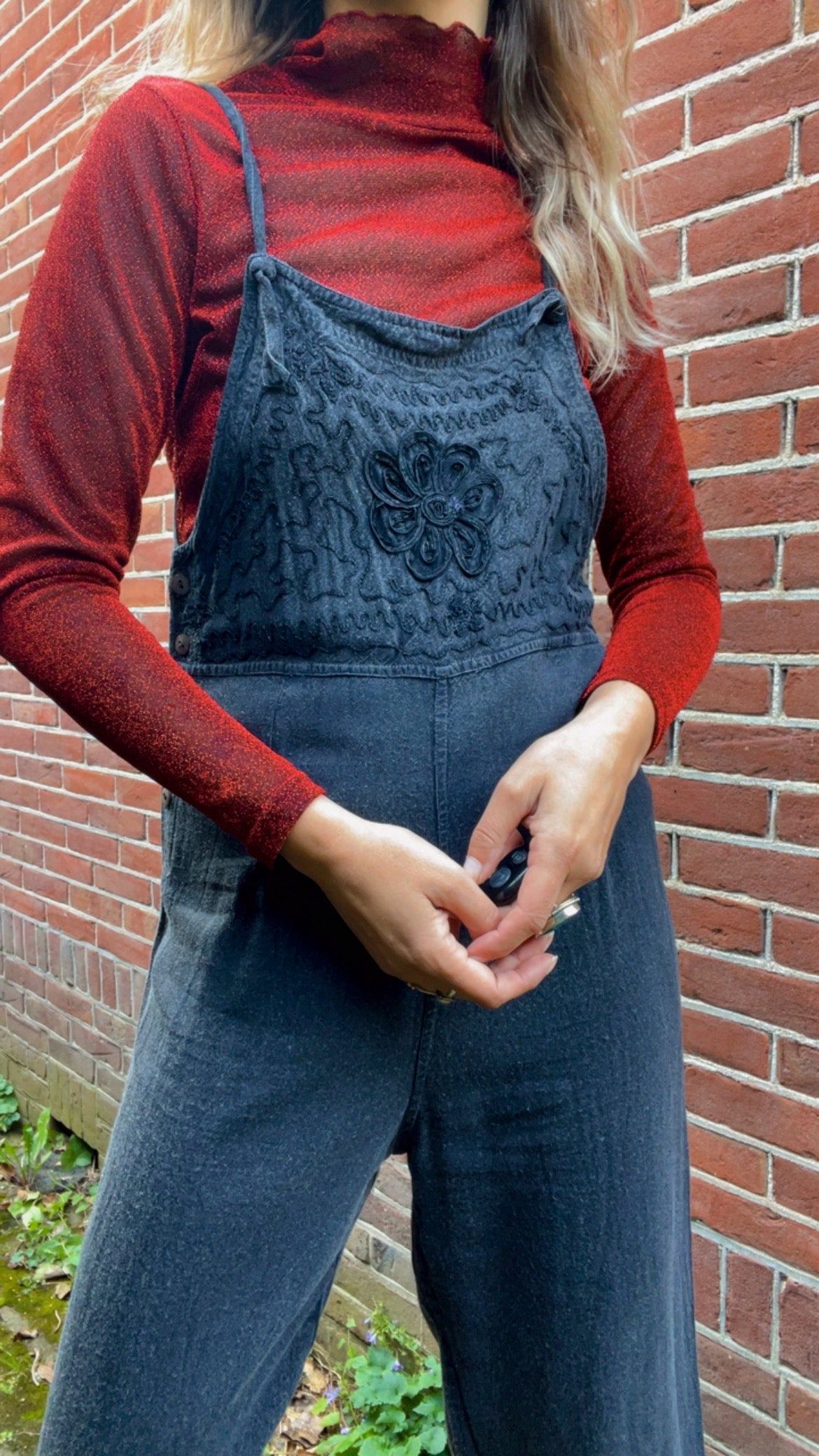 Embroidered Dungarees