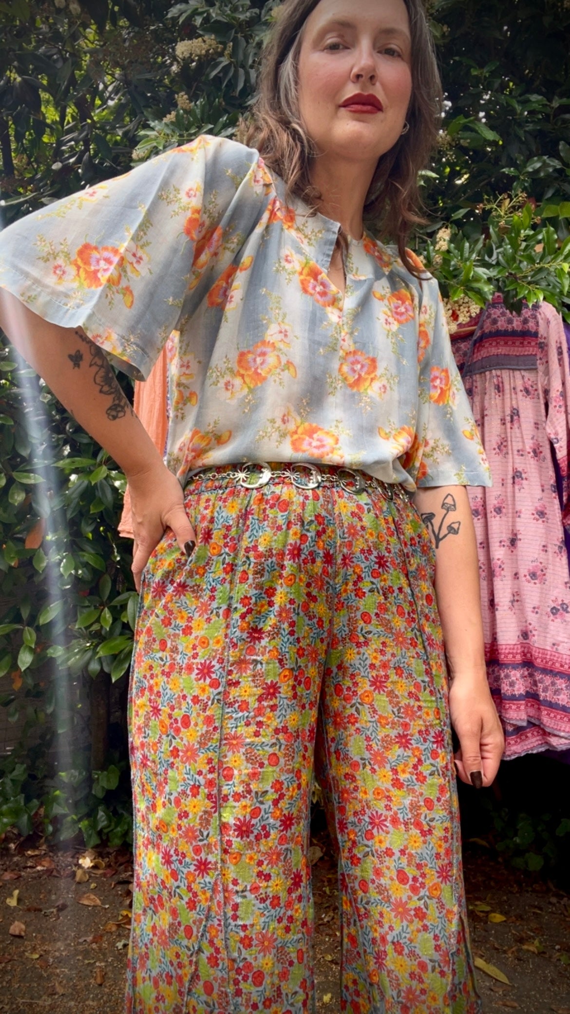 60s Pansies Top