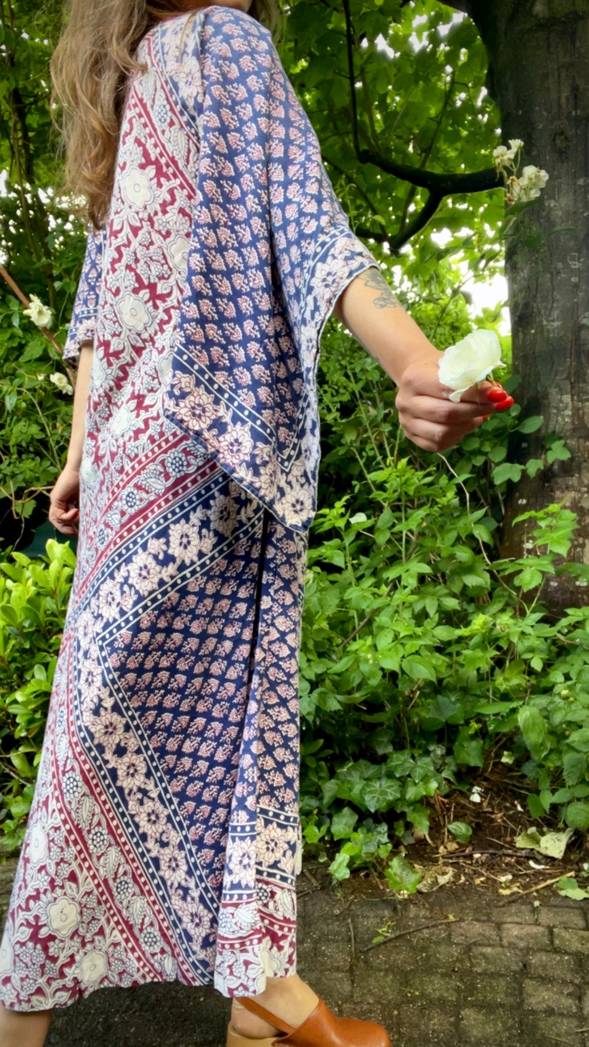 Cotton Blockprint Maxi Dress