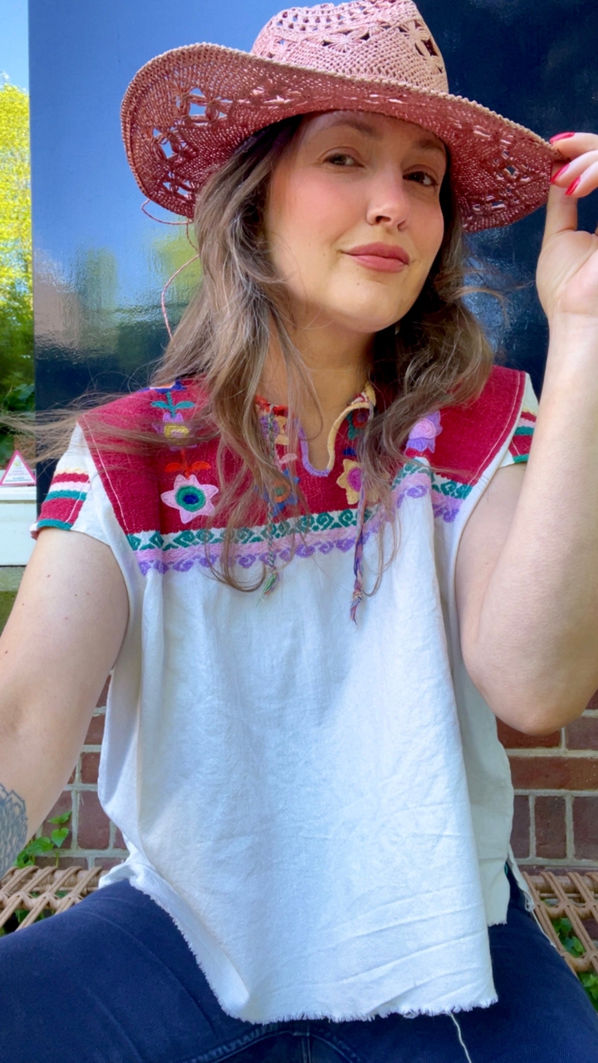 Huipil Flower Top
