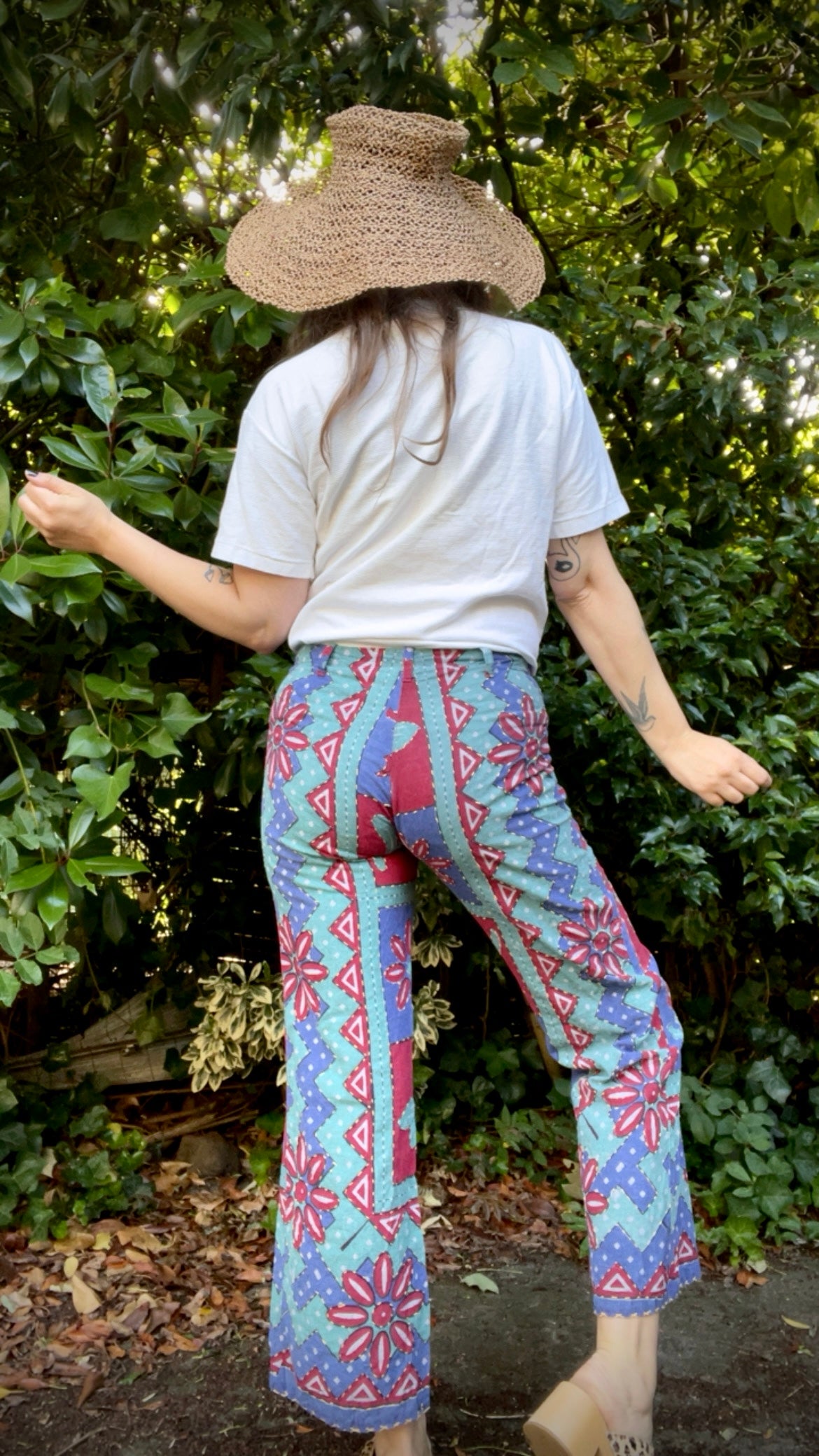Patchwork Printed Trousers