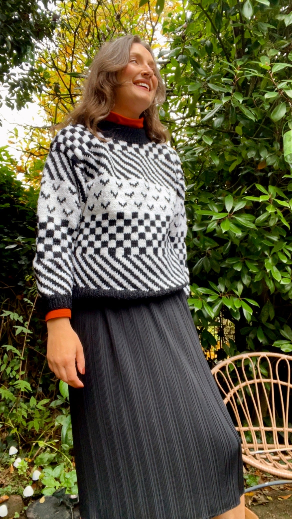 Pleated Midi Skirt