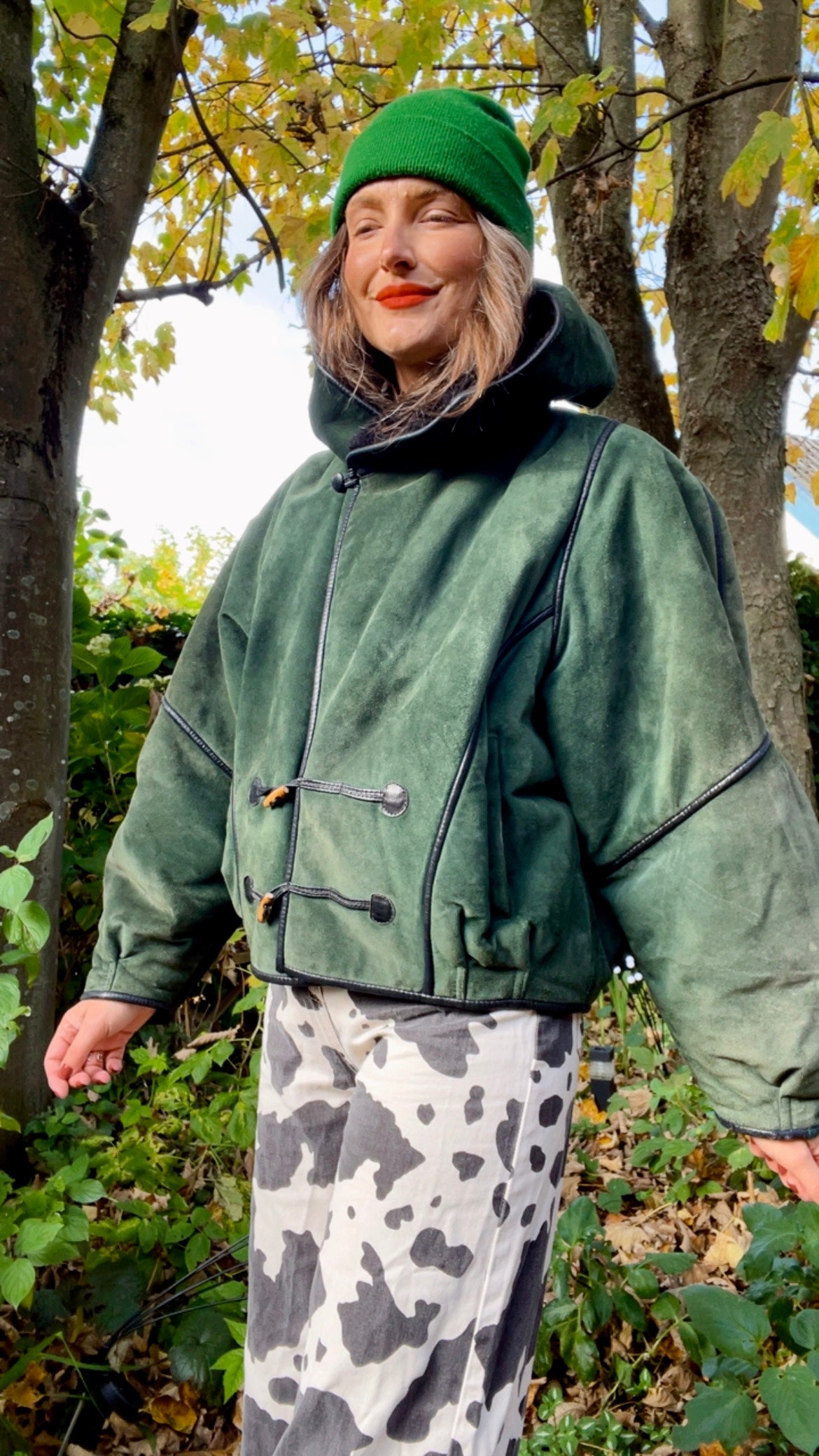 Hooded Shearling Coat