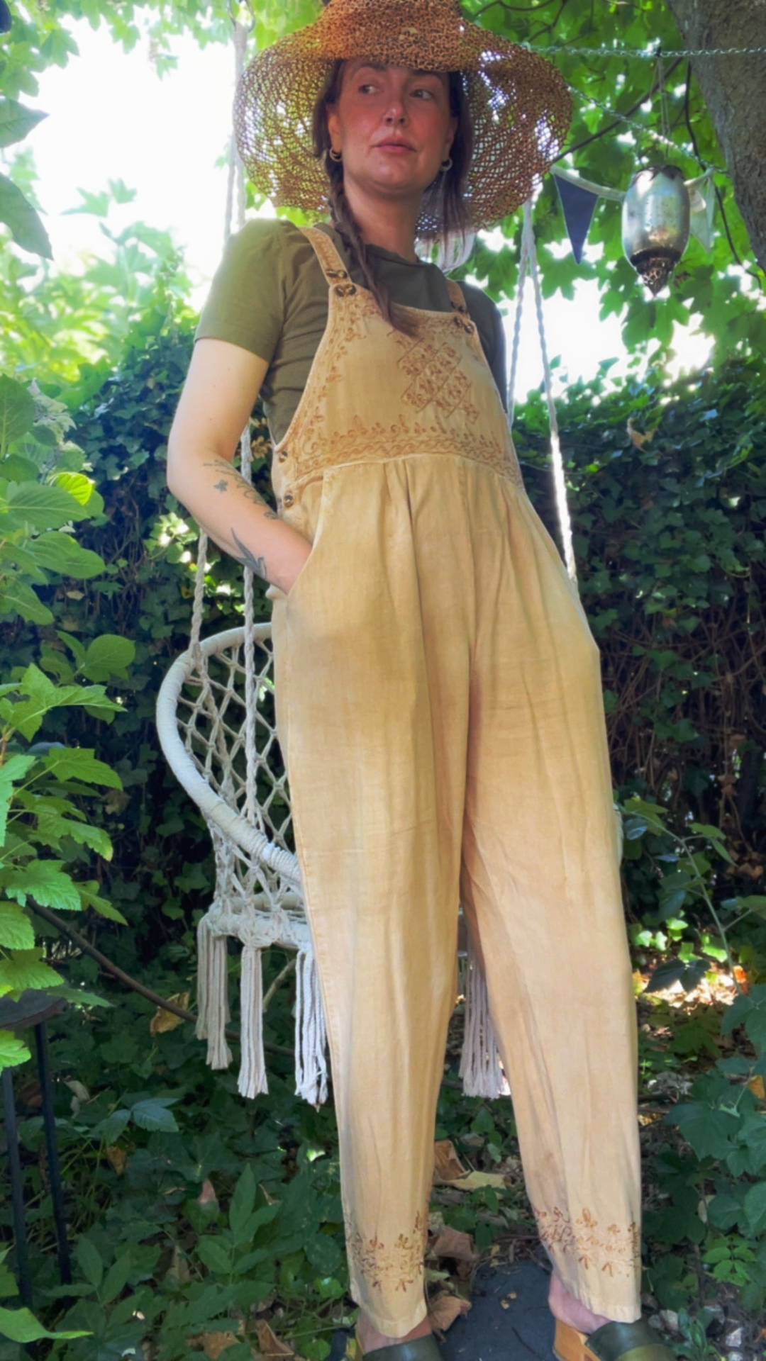 Embroidery Dungaree