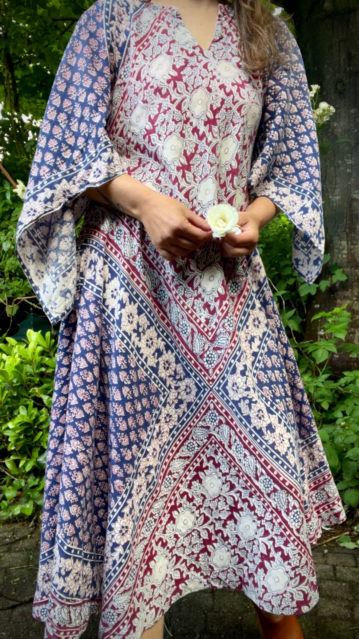 Cotton Blockprint Maxi Dress