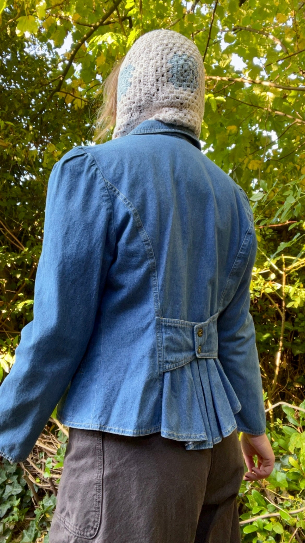 Denim Peplum Blazer