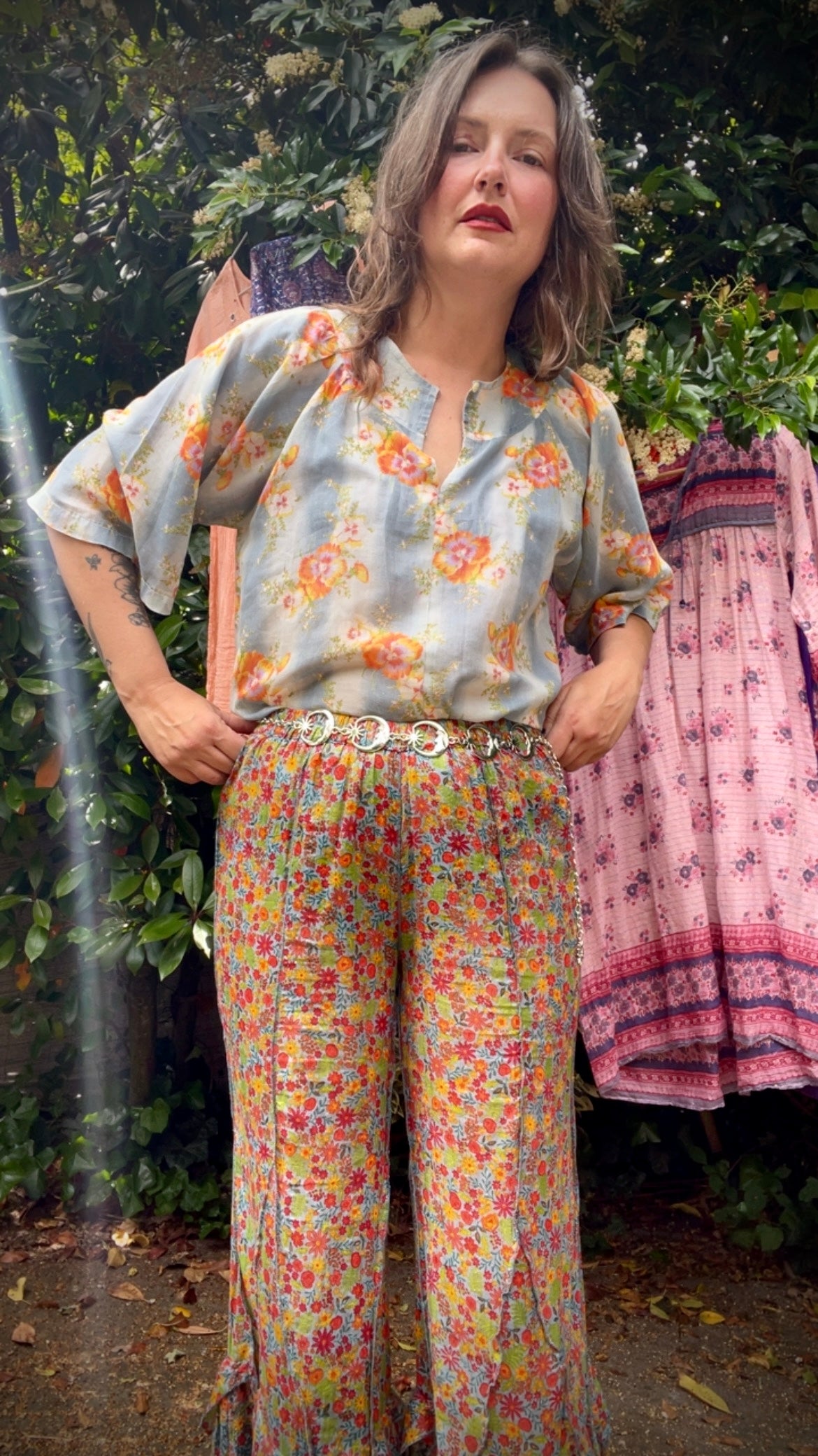 60s Pansies Top