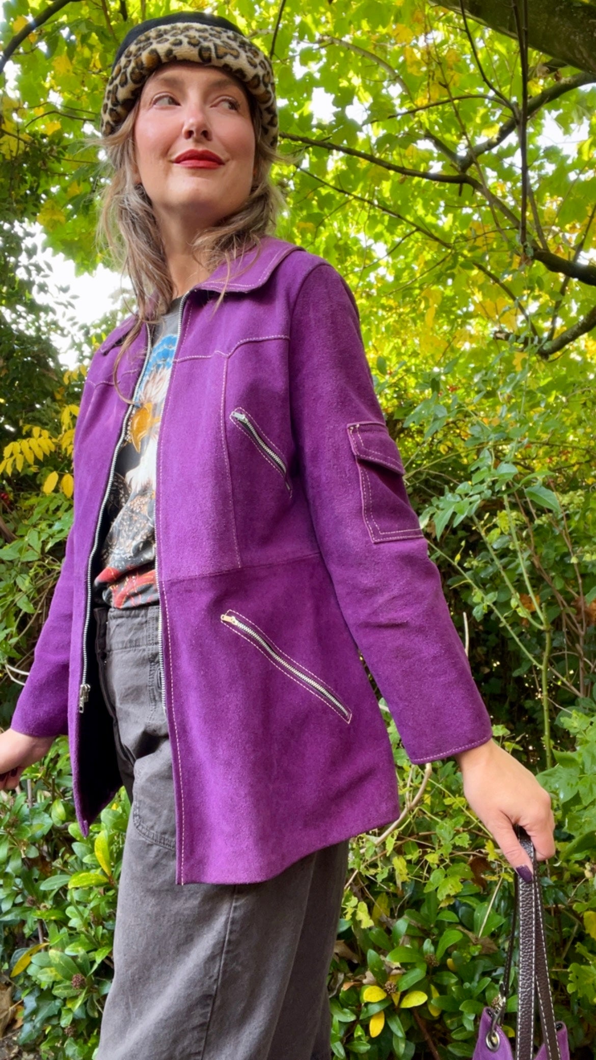 70s Purple Suede Jacket