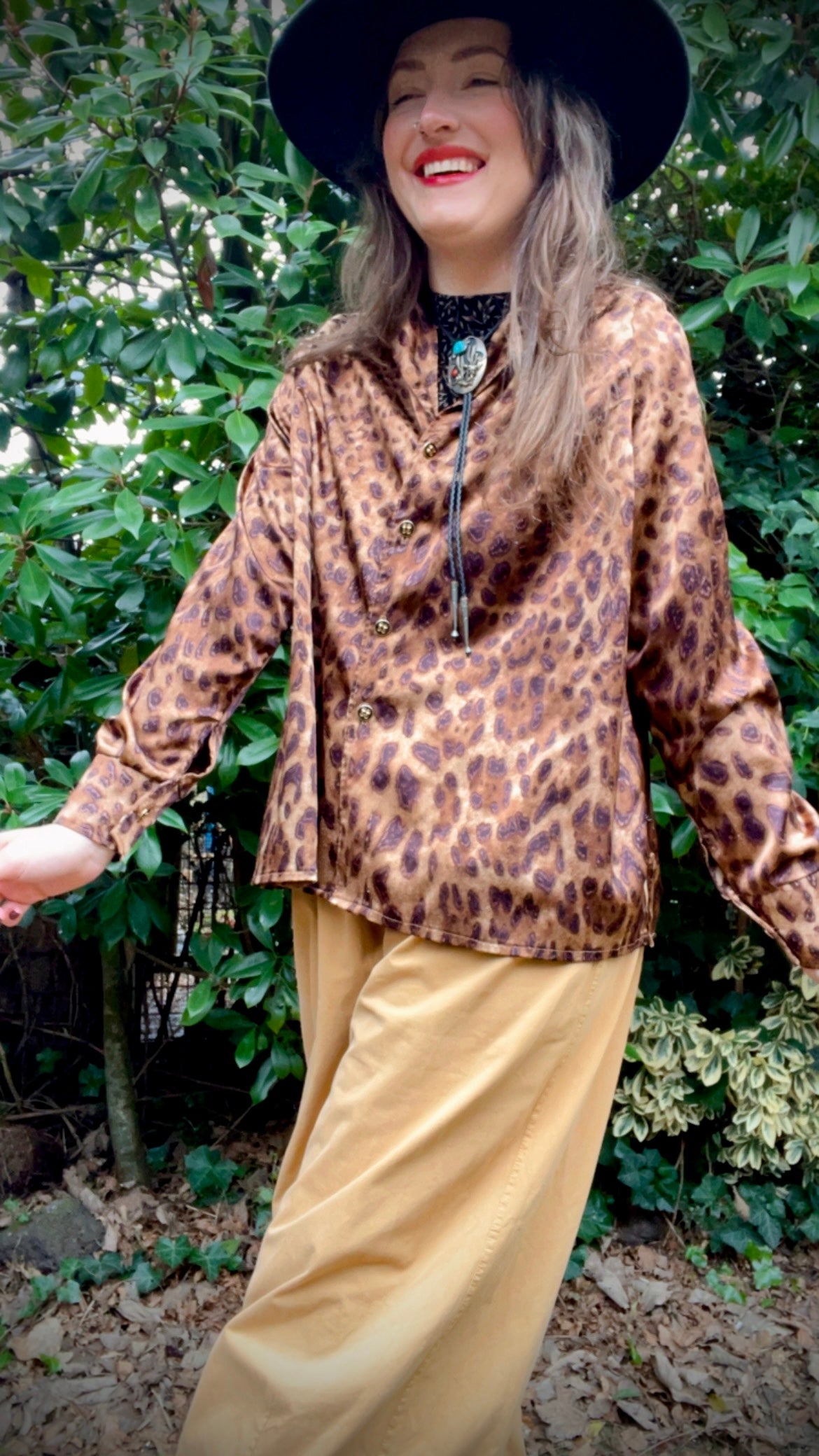 Satin Leopard Shirt