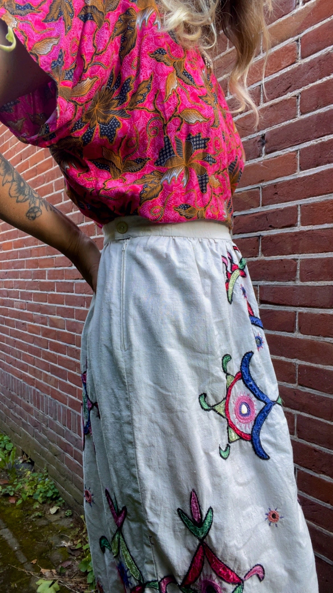 Mirror Embroidered Skirt