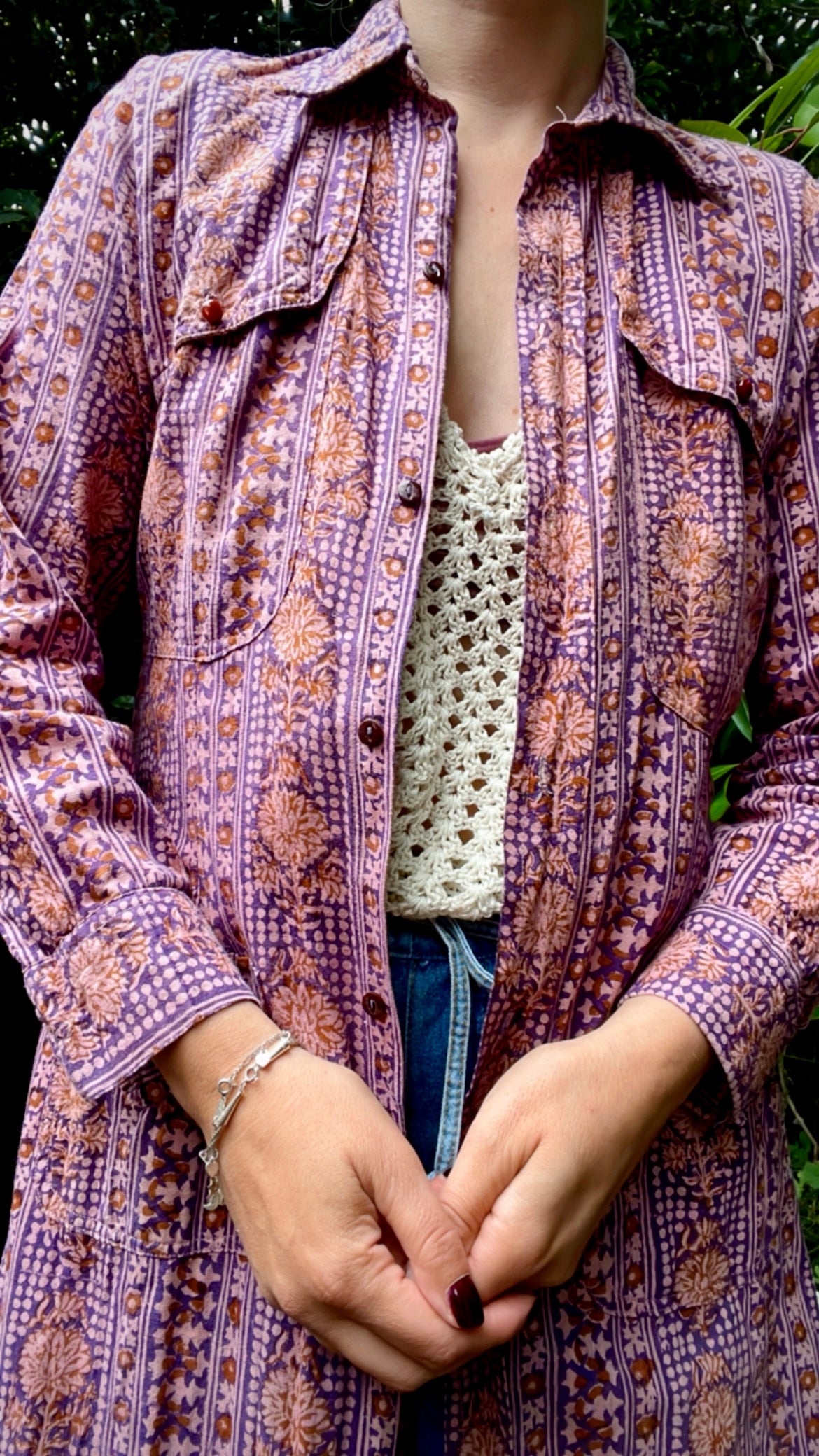 70s Block Print Dress