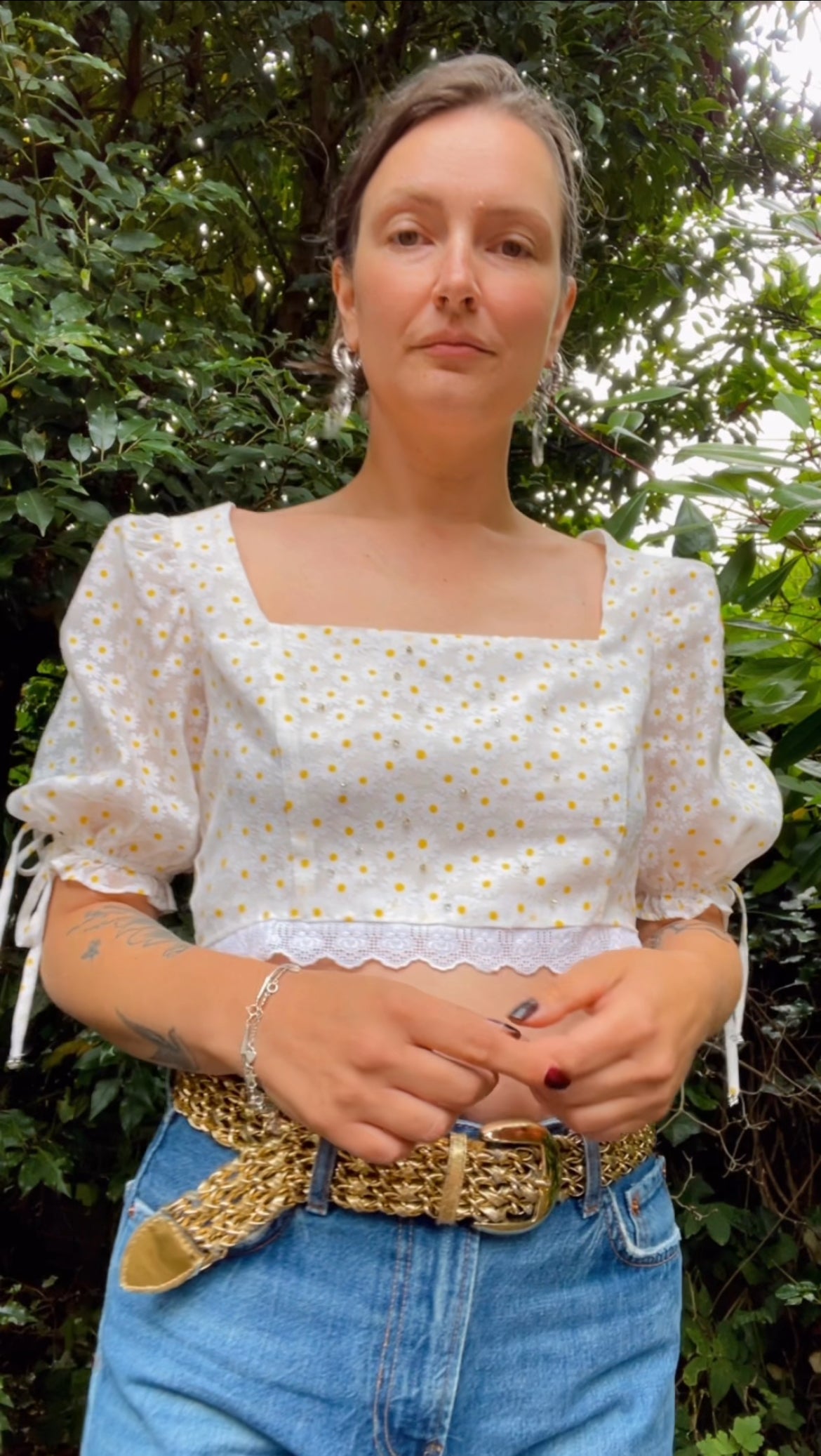 Reworked • Daisy & Bow Top