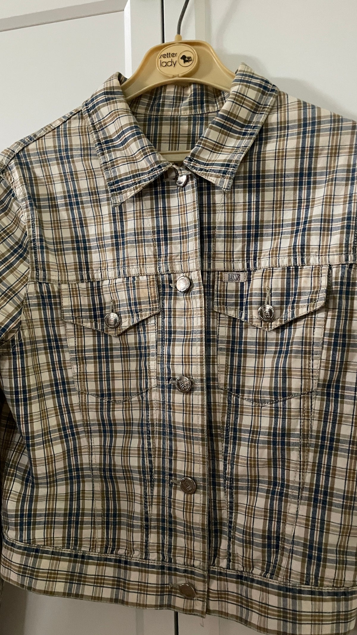 90s Check Denim Jacket