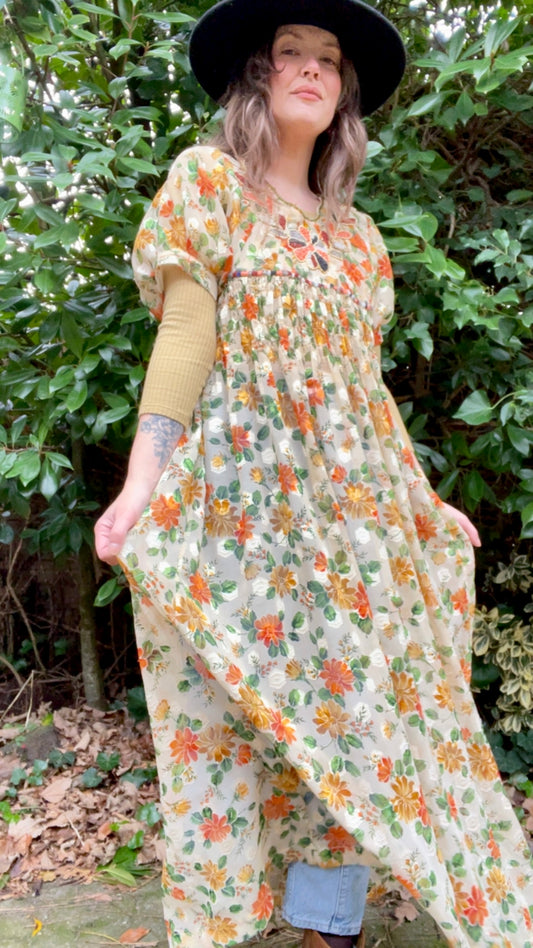 70s Floral Dress
