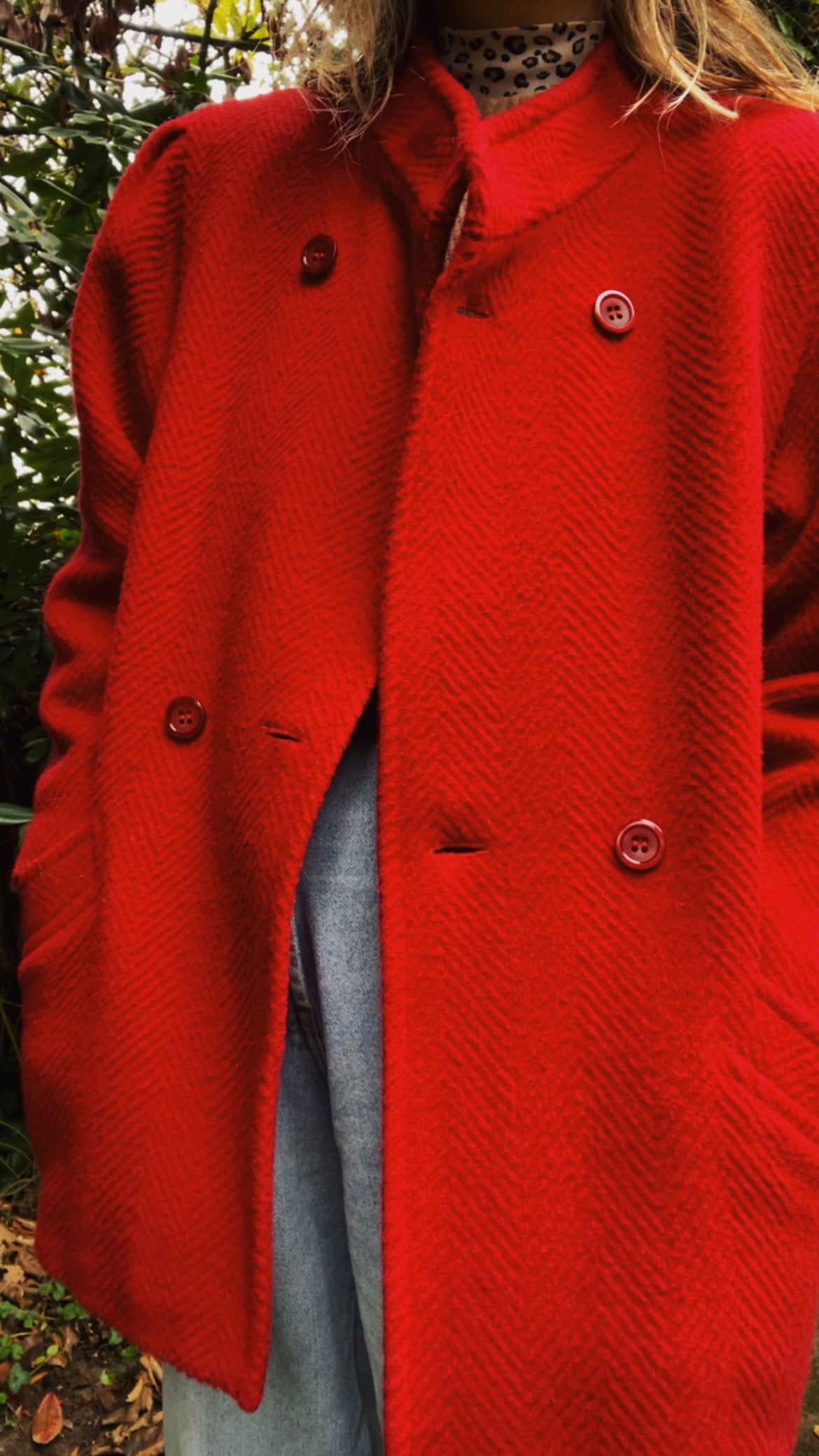 Red 80s Coat