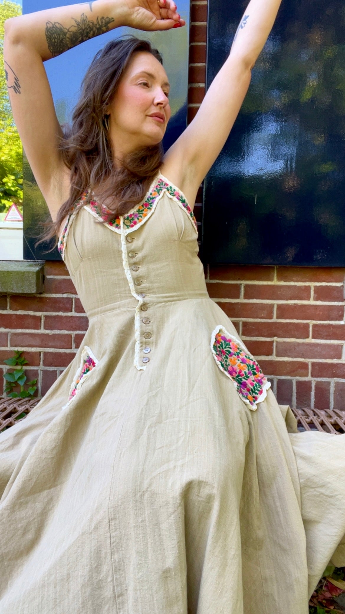 Girasol Embroidery Maxi Dress