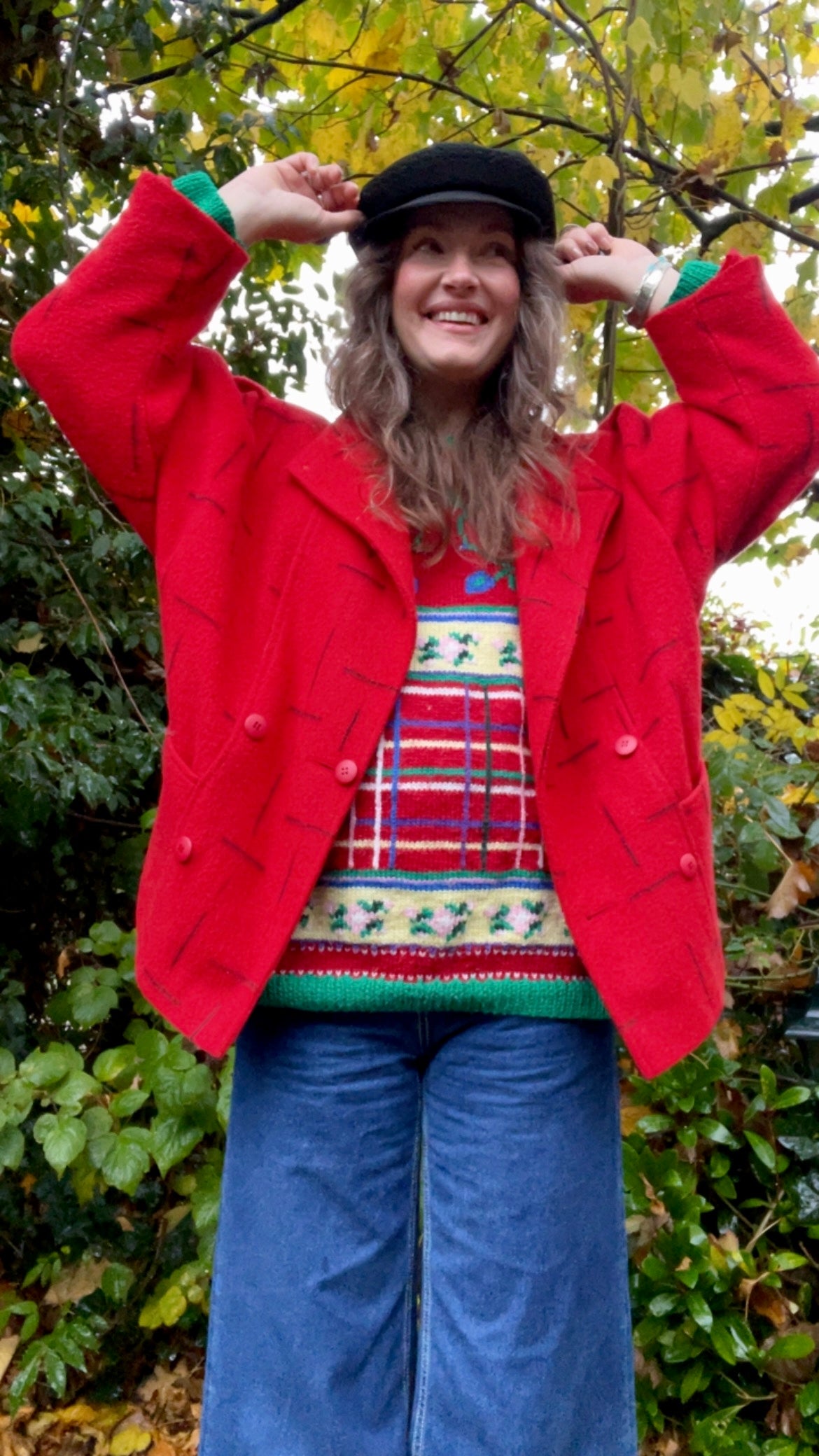 80s Red Coat